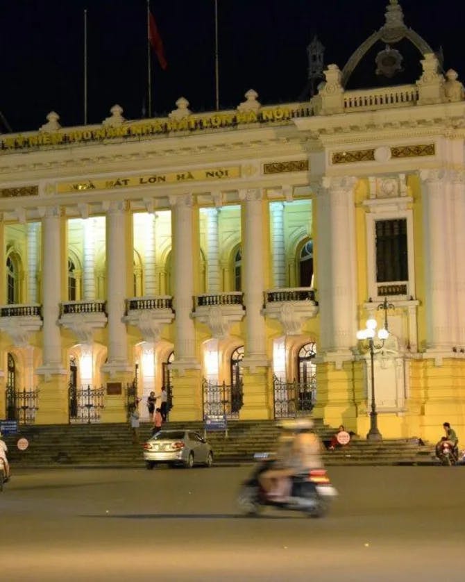 View of the Hanoi Opera House at night