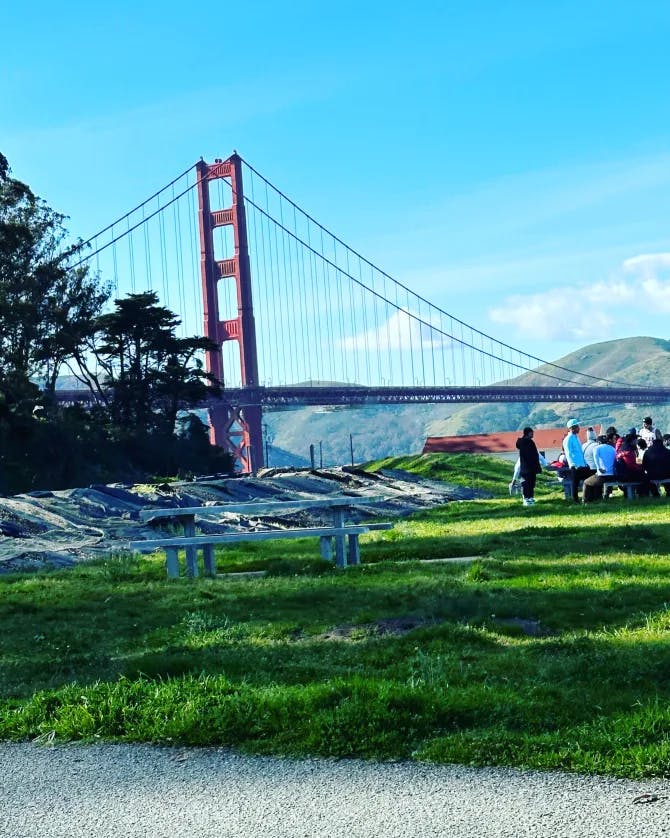 View of Golden Gate Bridge park in San Fransisco