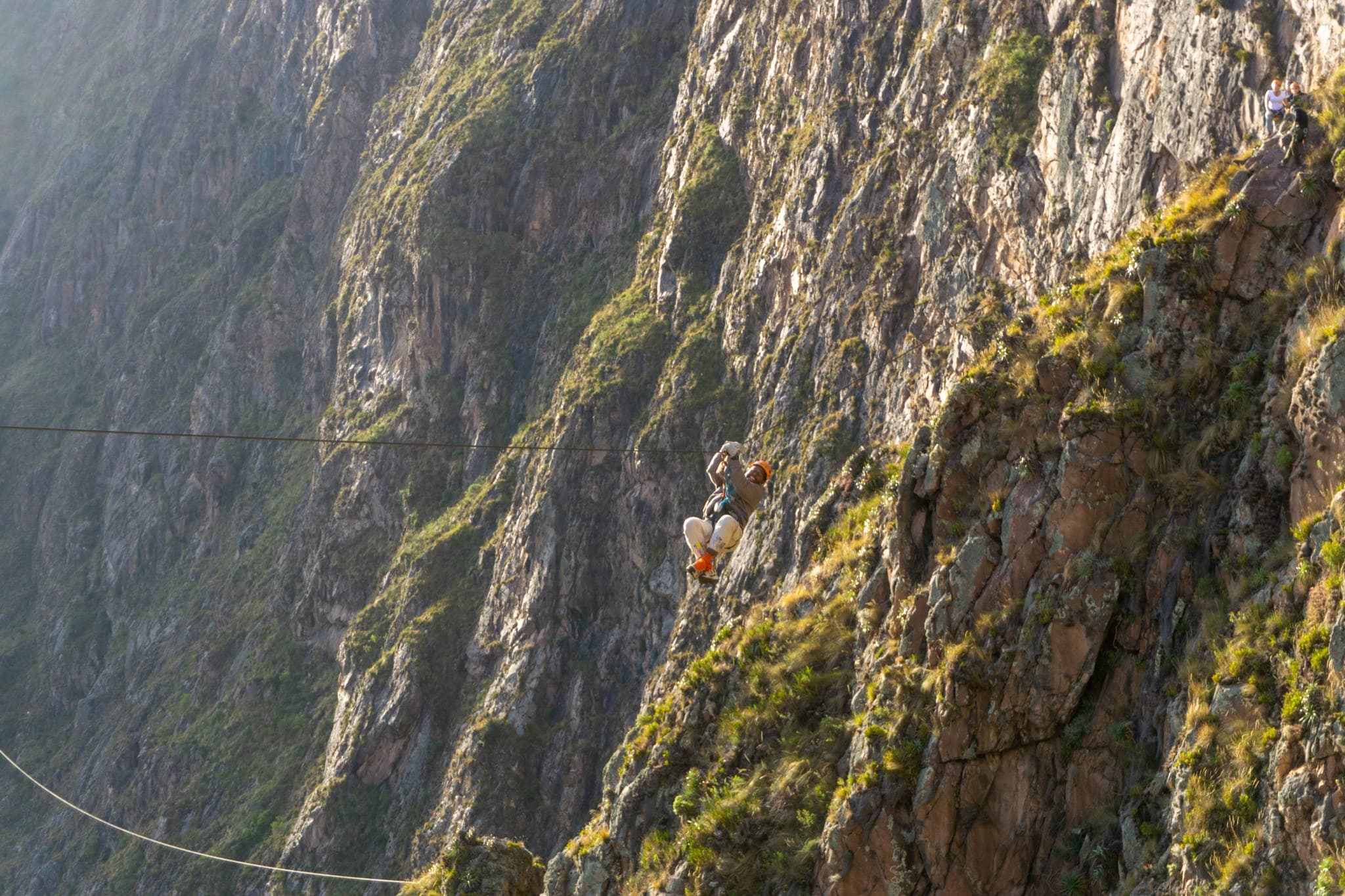 Zipline in a valley