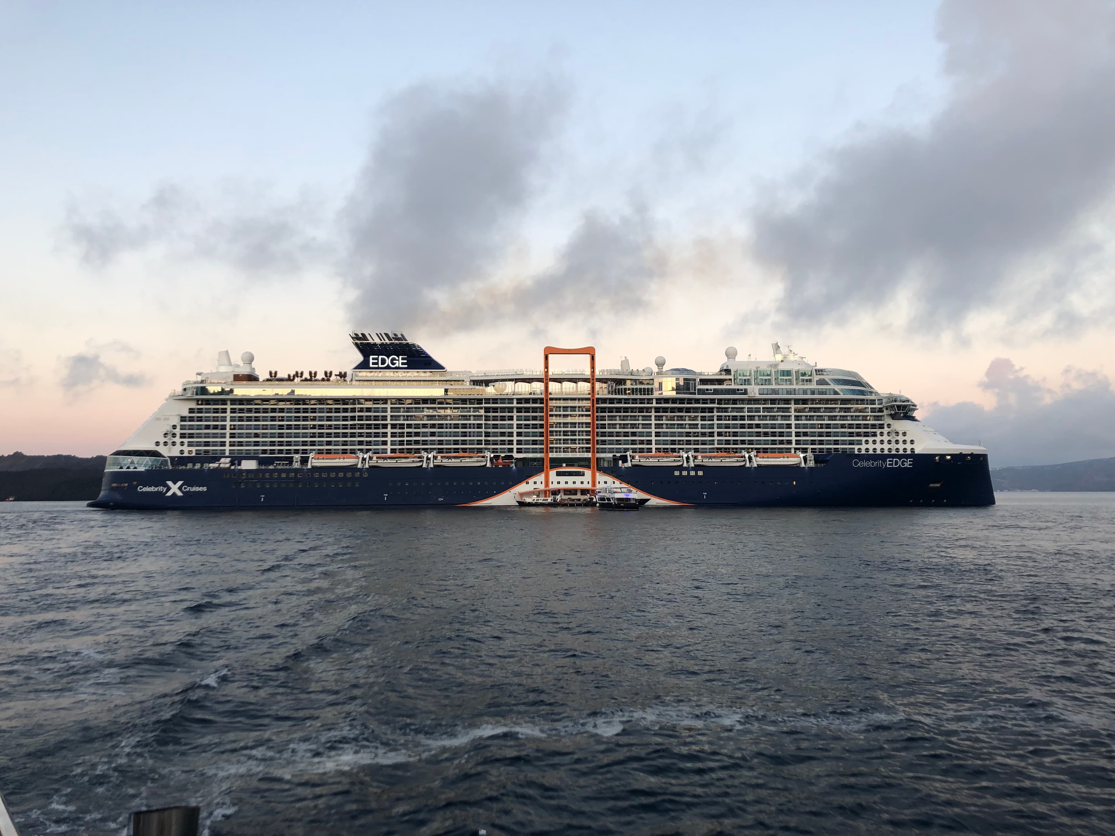 Cruise ship on the sea.