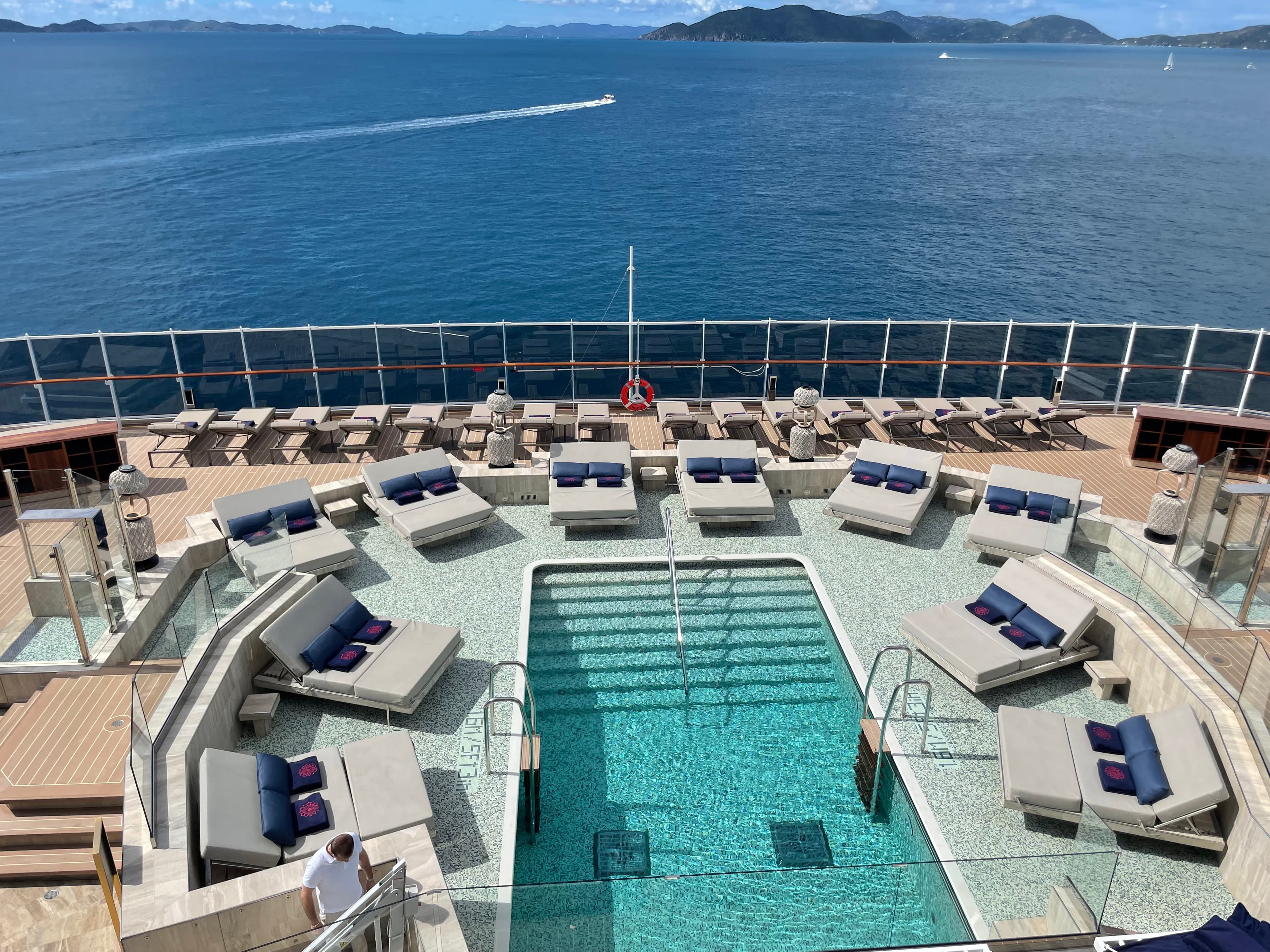 Pool on cruise ship.