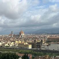 Beautiful aerial view of the Florence cityscape on a sunny day