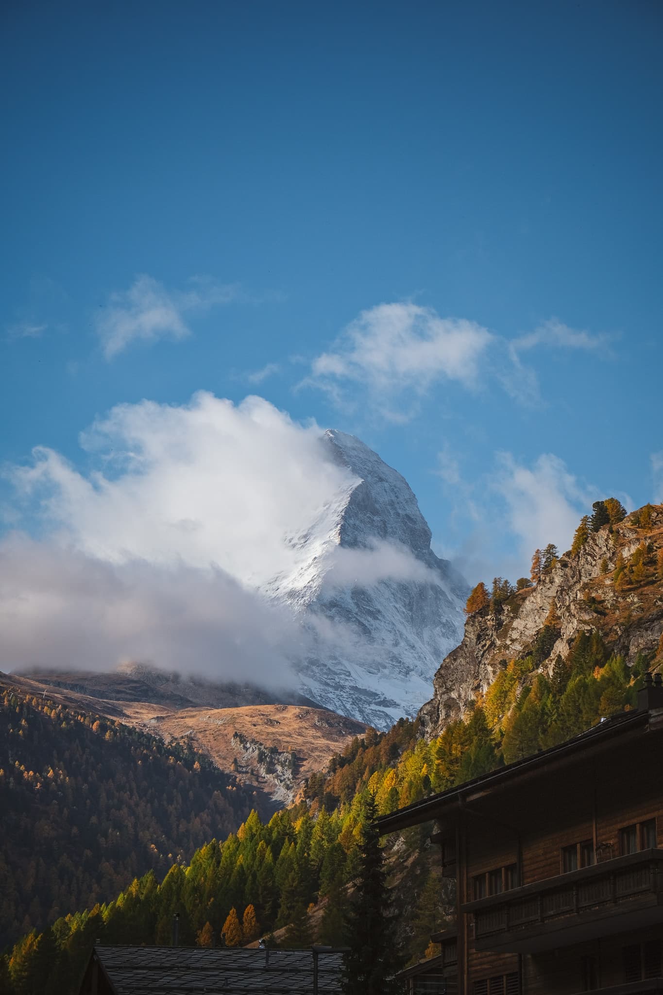 Clouds over the mountains.