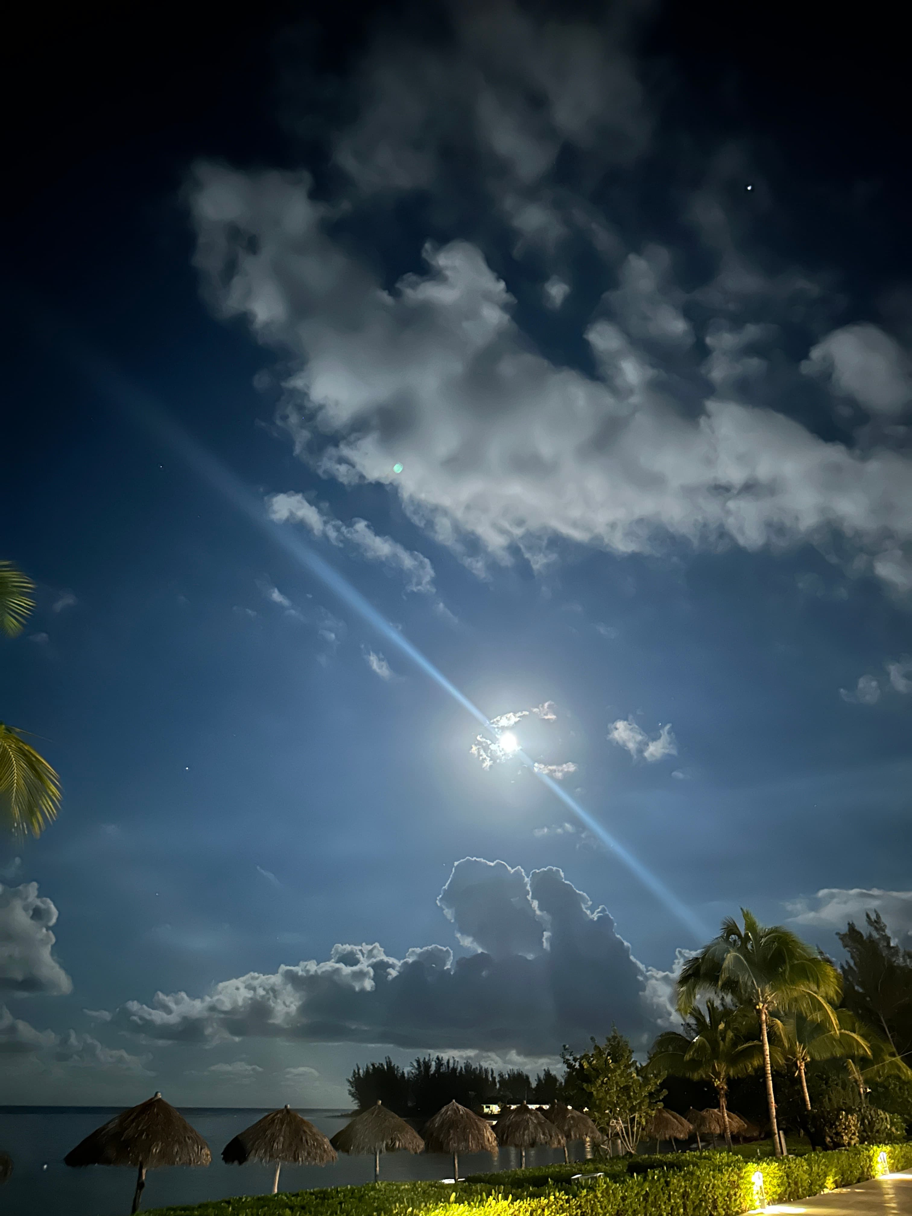 View of a few clouds in the sky on a sunny day