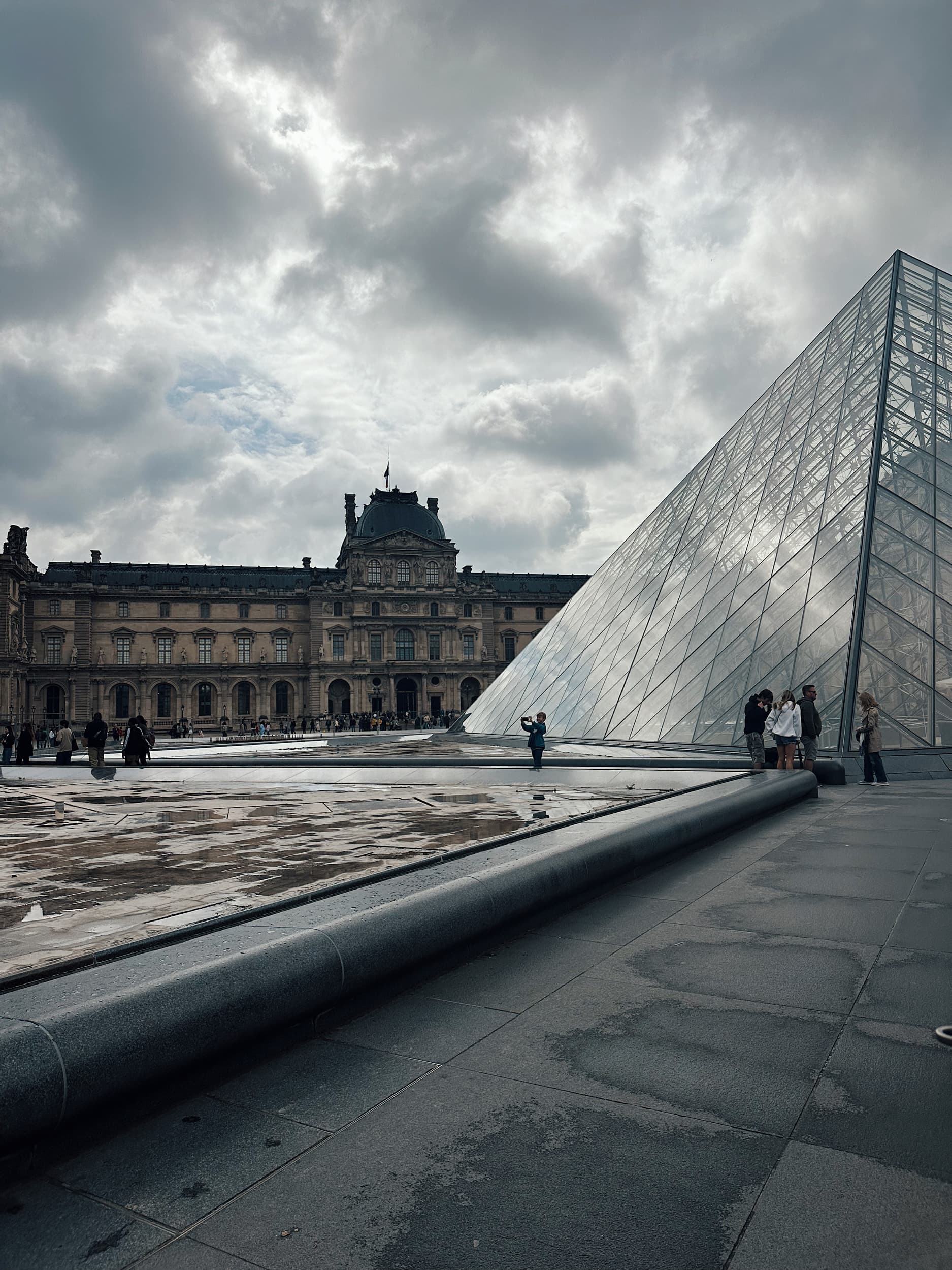 A view of the Louvre Museum in Paris.
