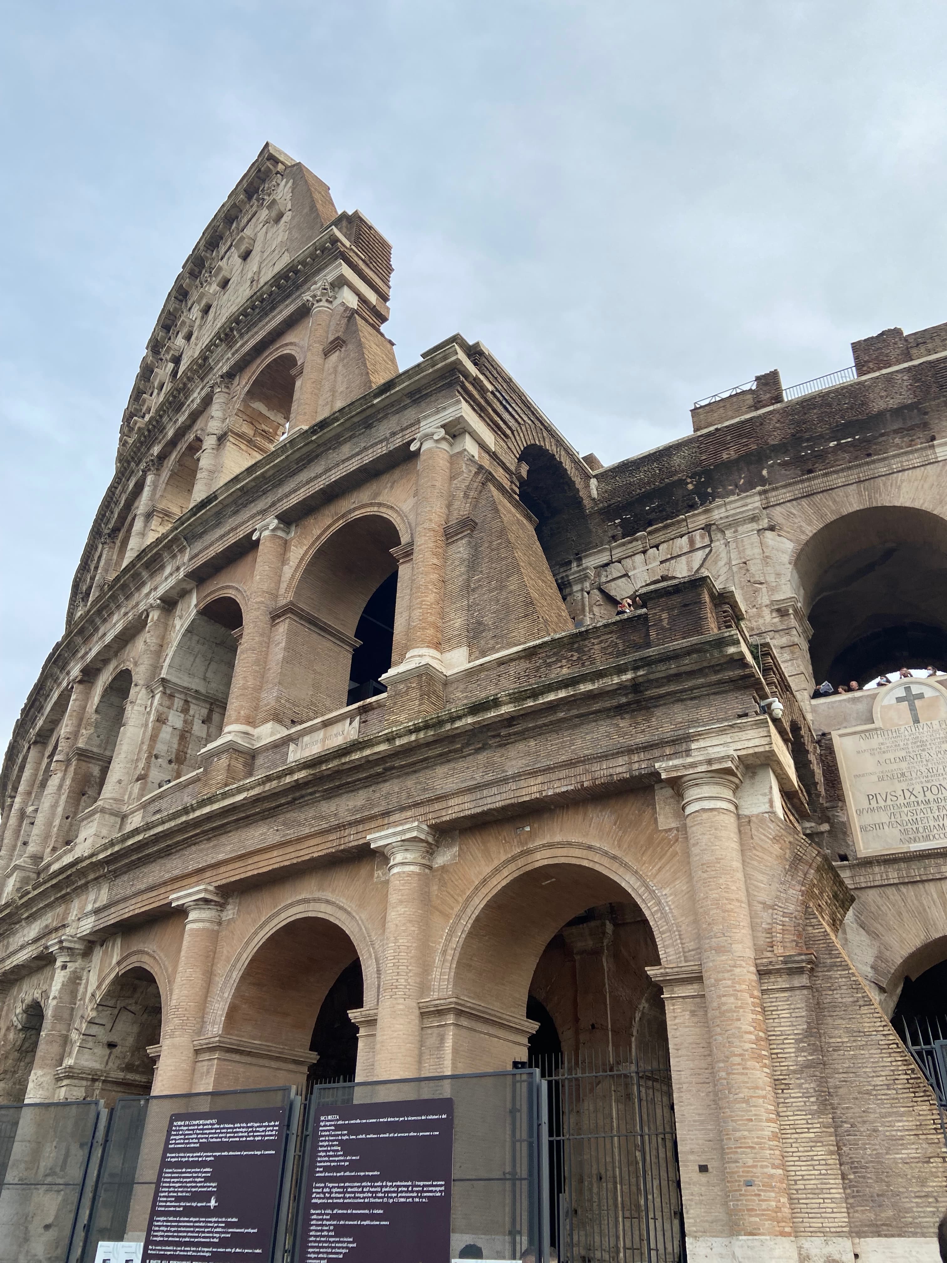 Close up view of the Colosseum during the day