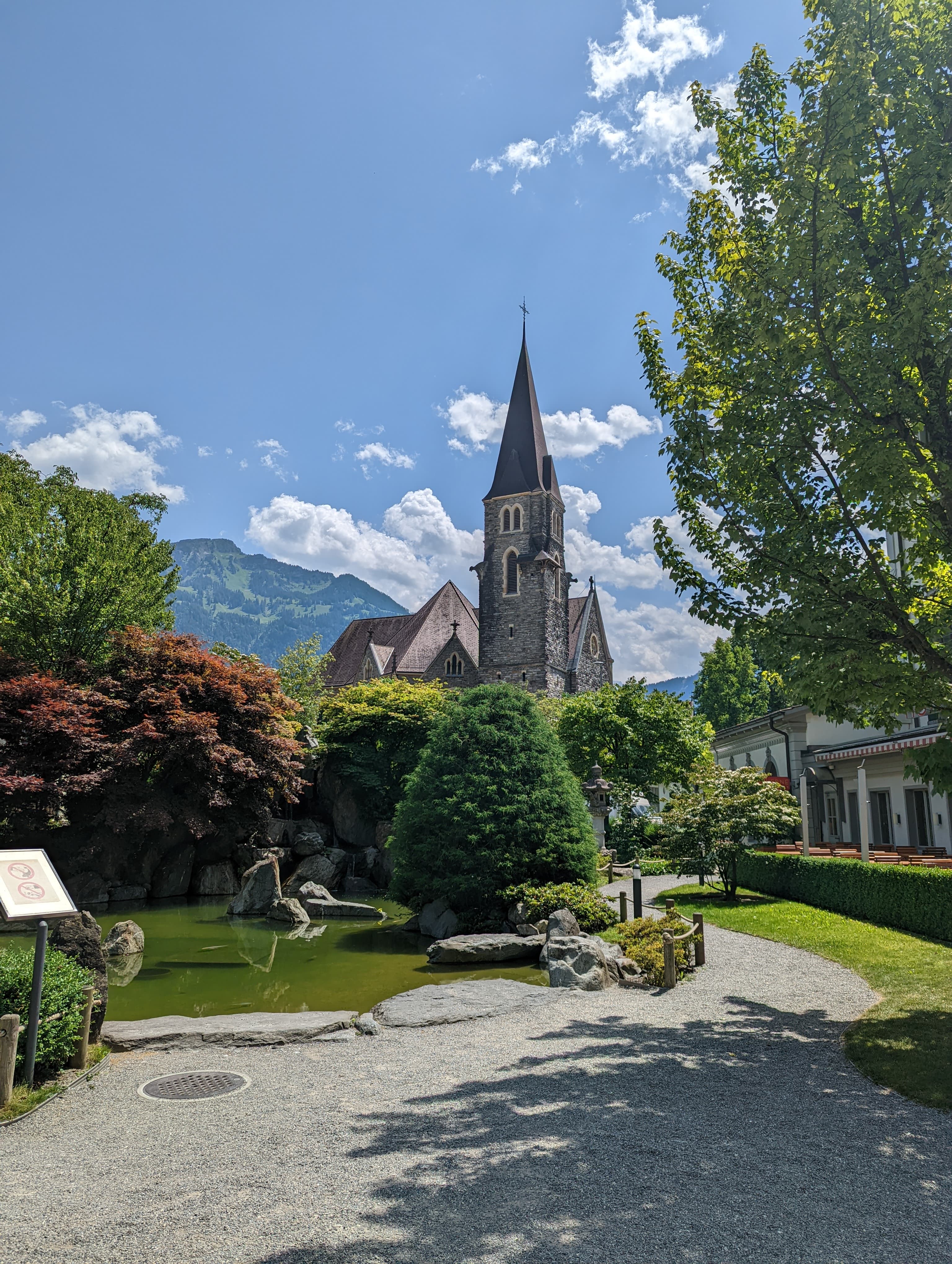 A traditional building on a sunny day.