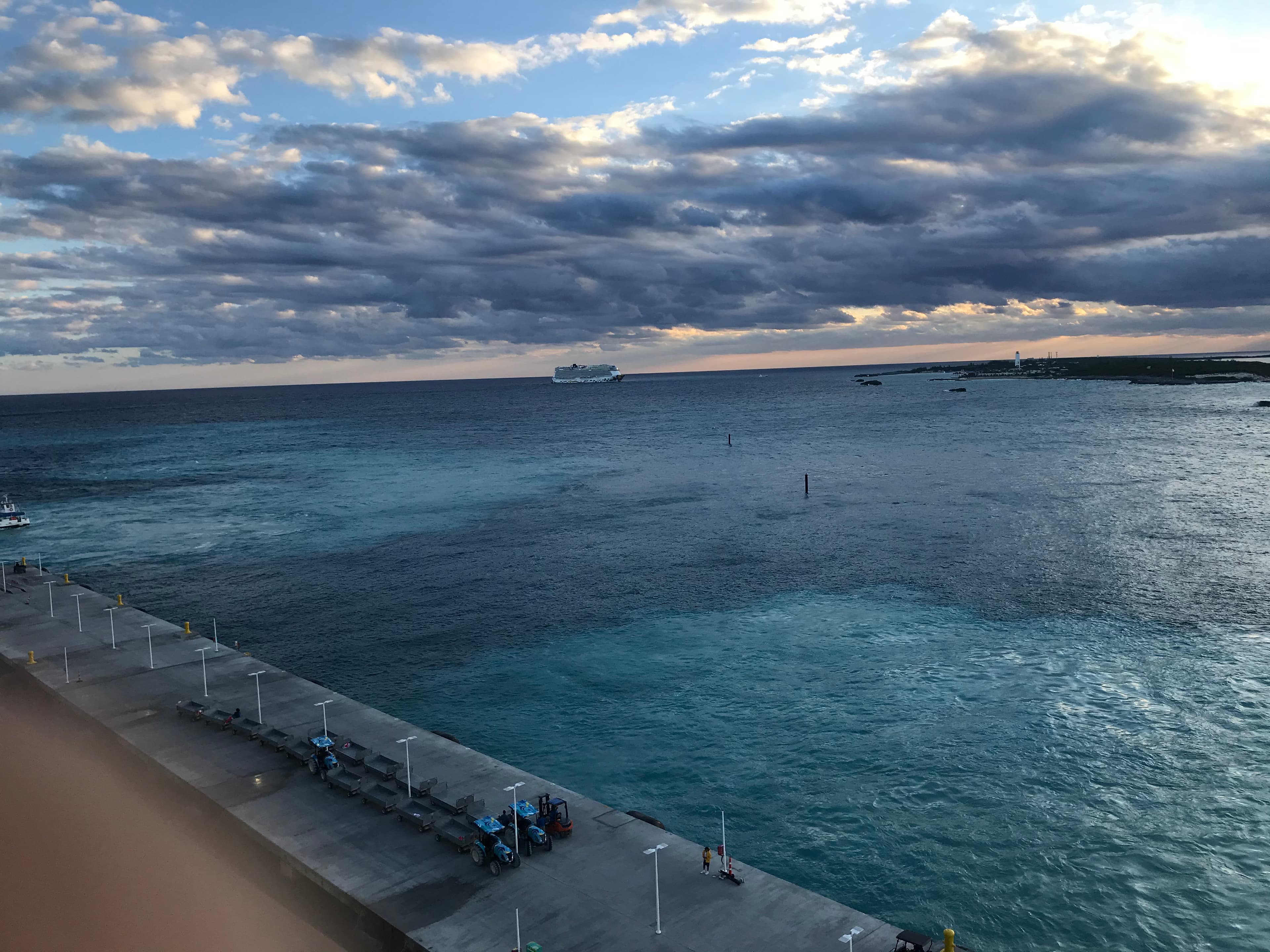 View of a beautiful blue ocean during the daytime.