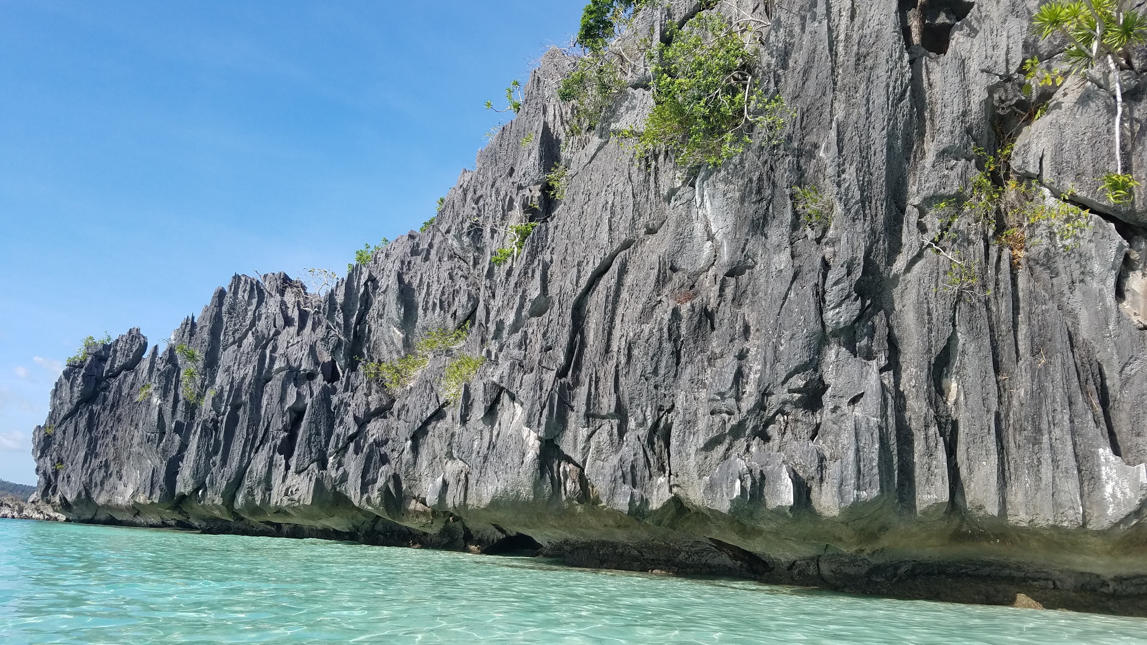 Beautiful view of dramatic cliffs seen from the sea below
