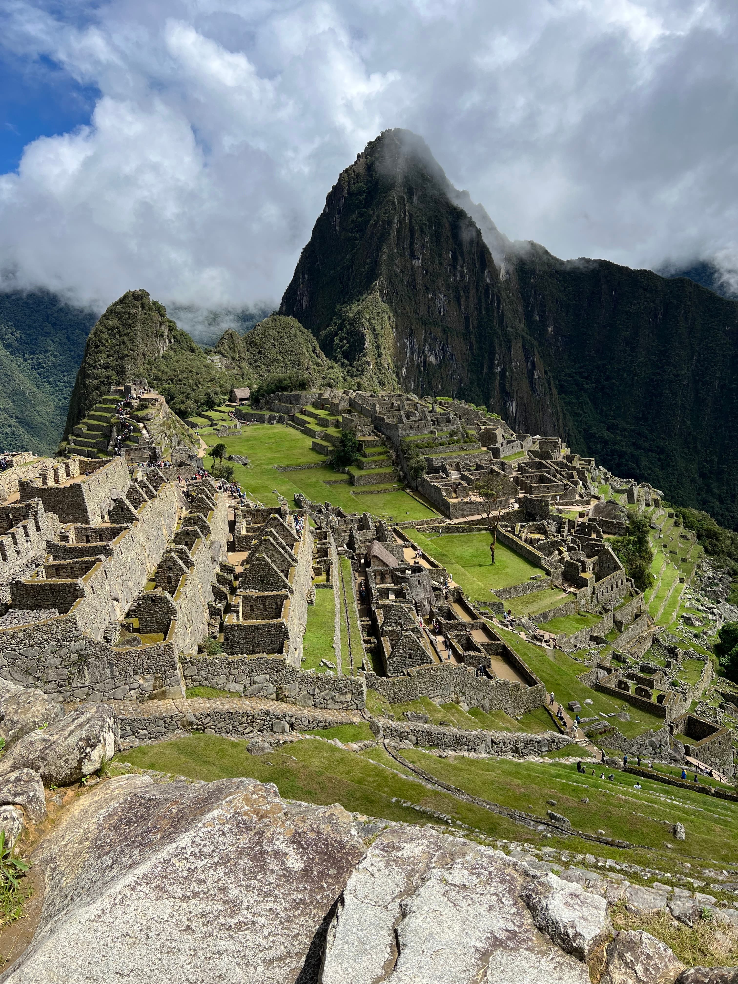 View of Machu Picchu on a sunny day