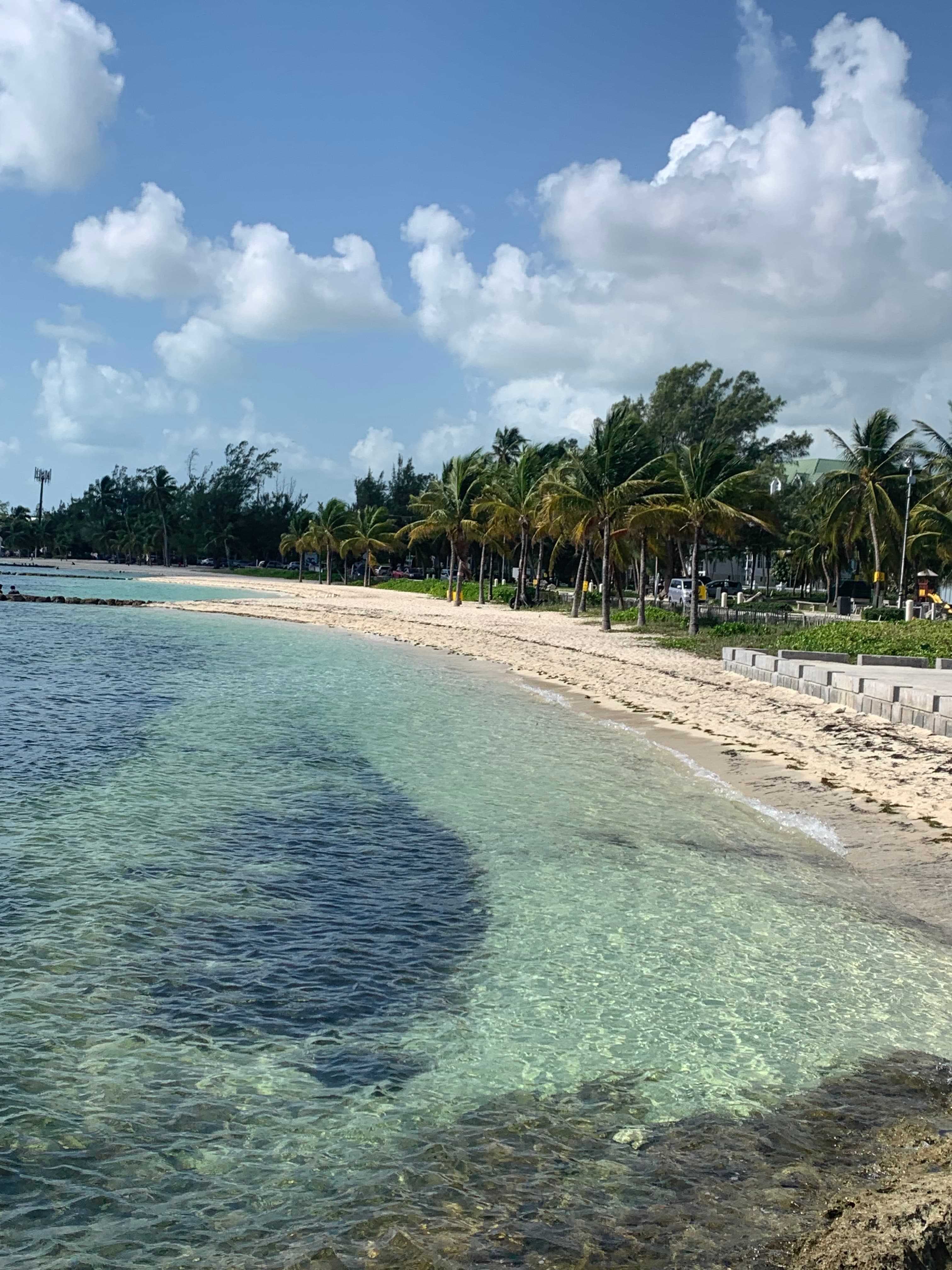 Clear water by the beach.