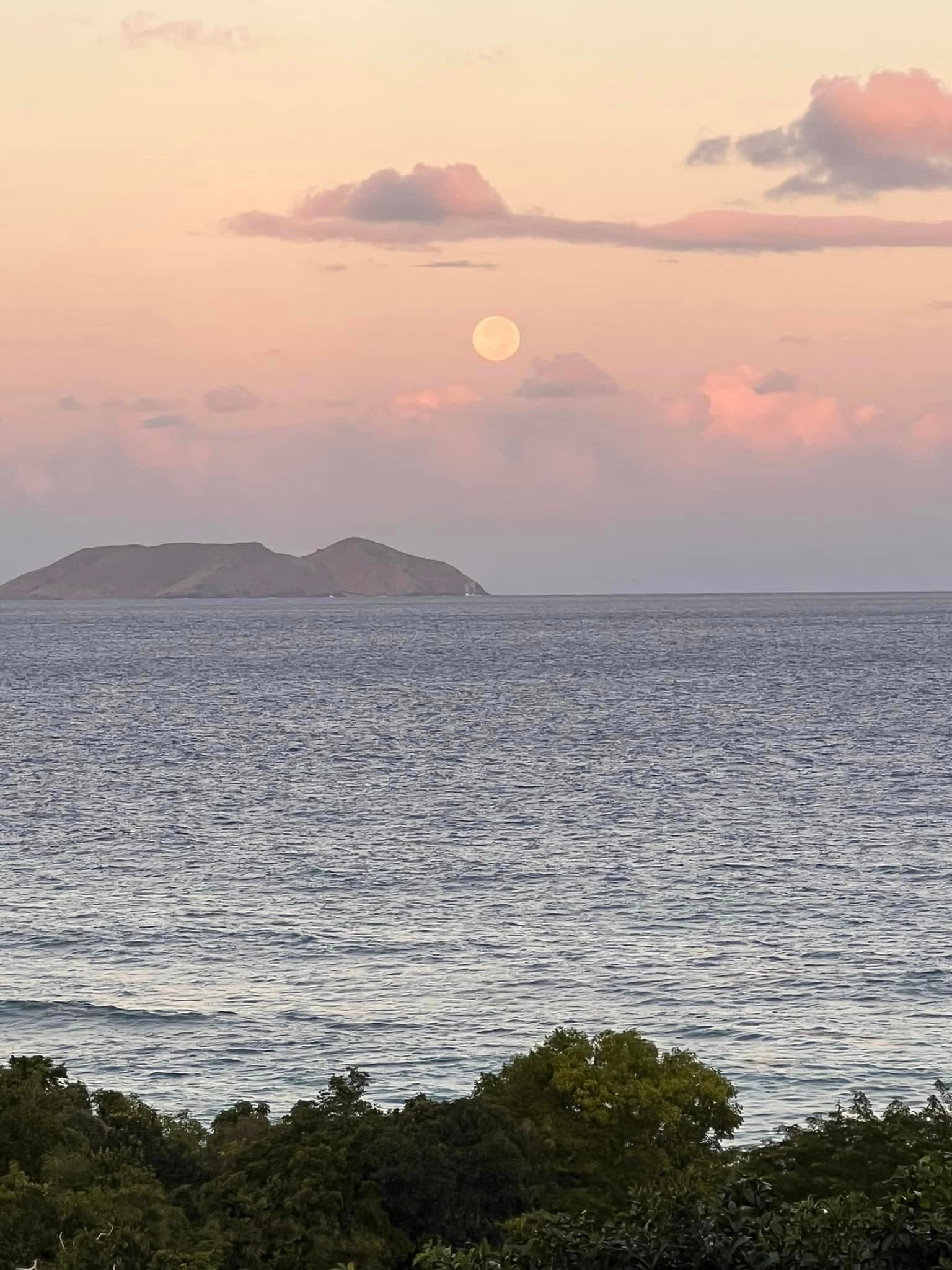 Moon at sunset.