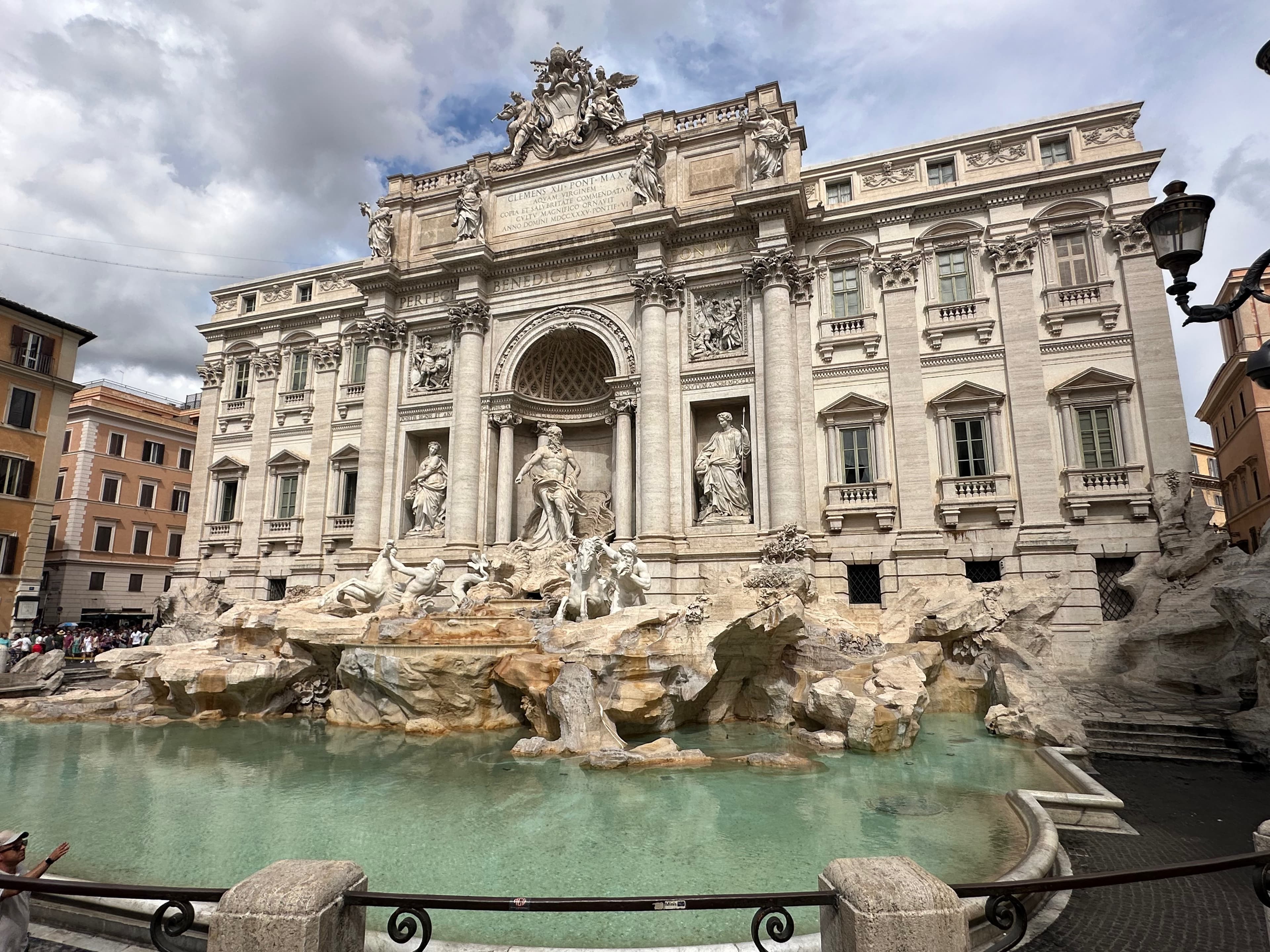 The Trevi Fountain on a sunny day in Rome