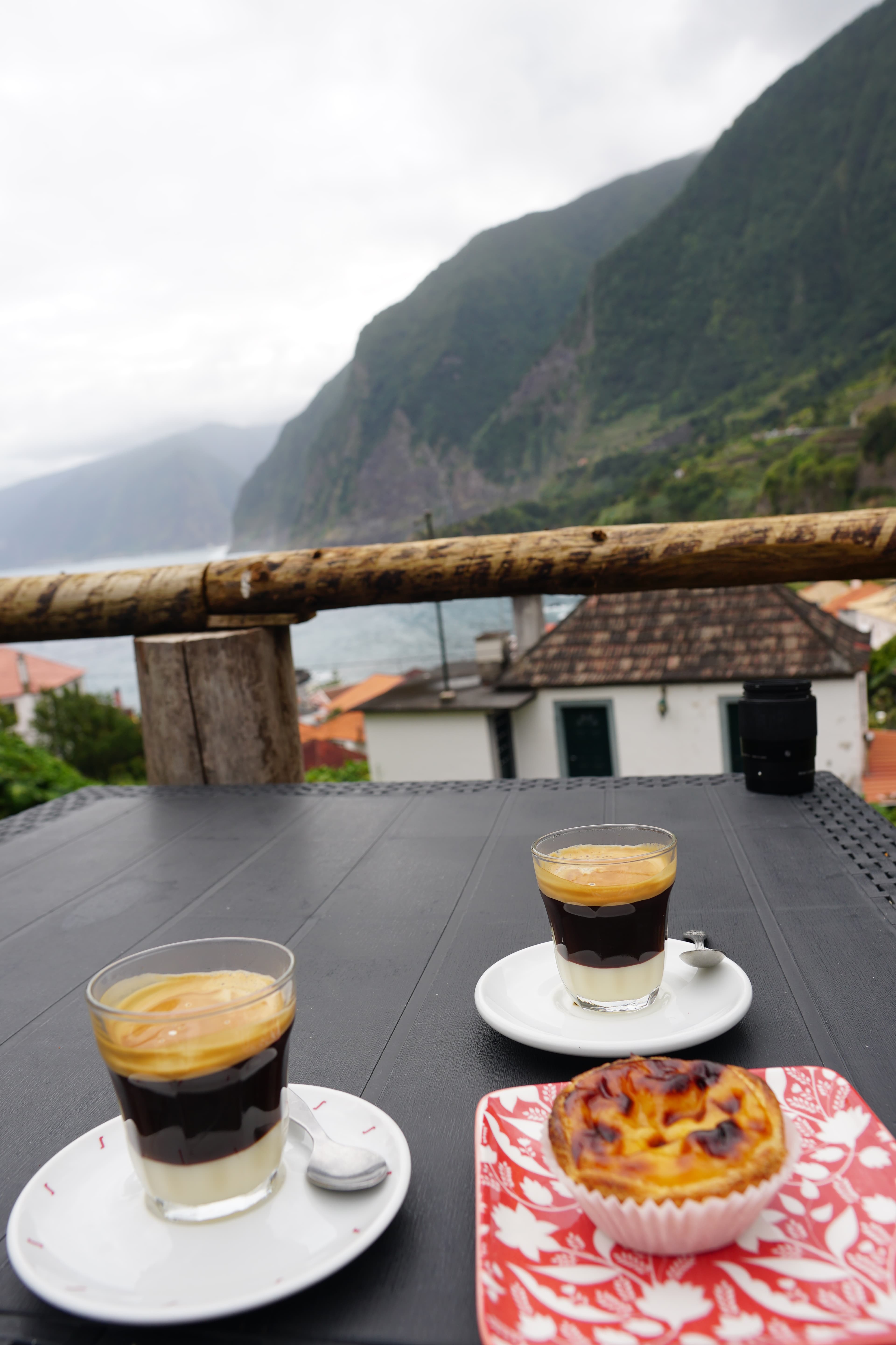 Coffee and cake with a view.