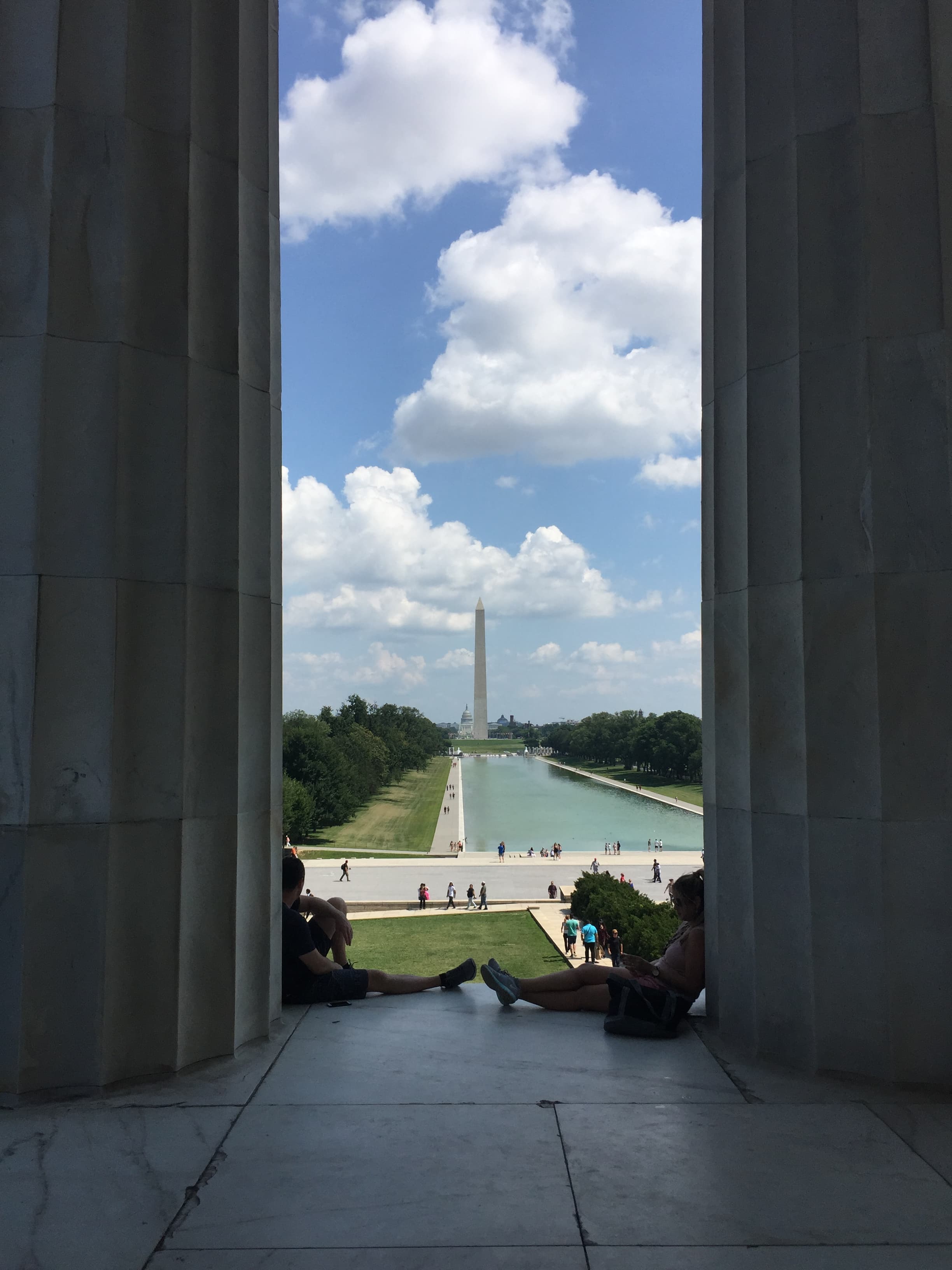 View of the Washington Mall and Monument on a sunny day