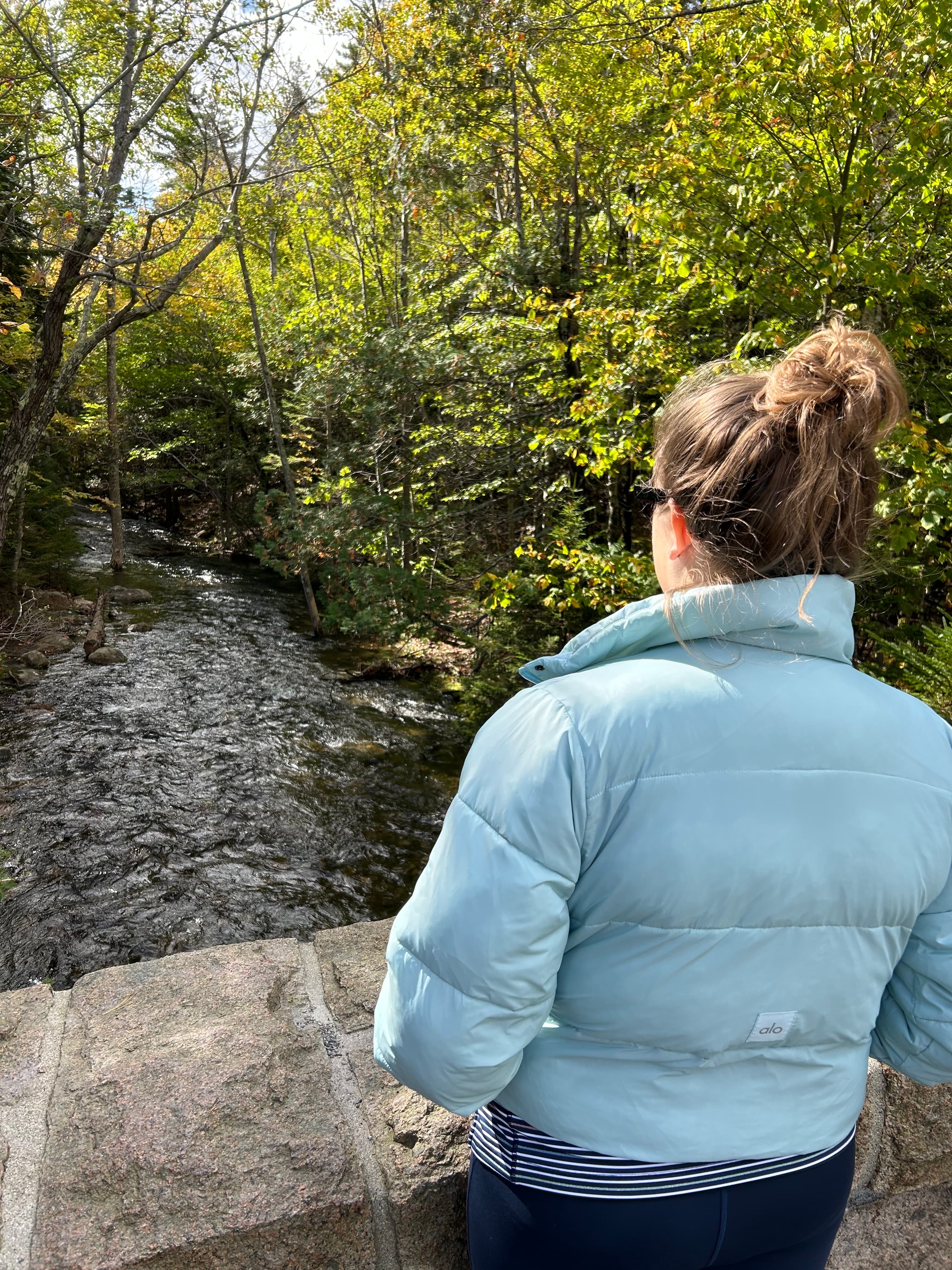 An image of the Advisor with nature in the distance and a streaming river during the daytime. 