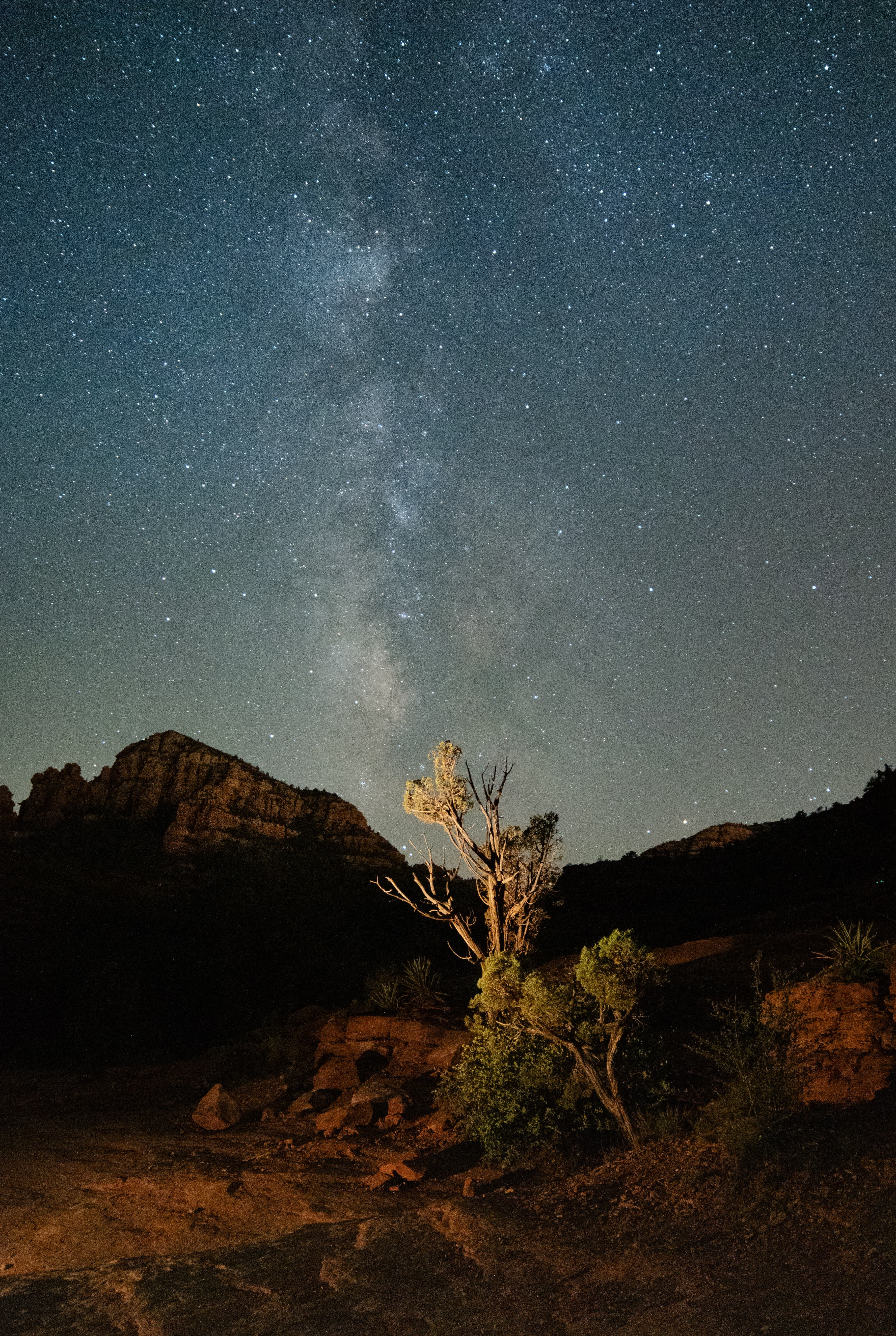 An image of the desert at dusk.