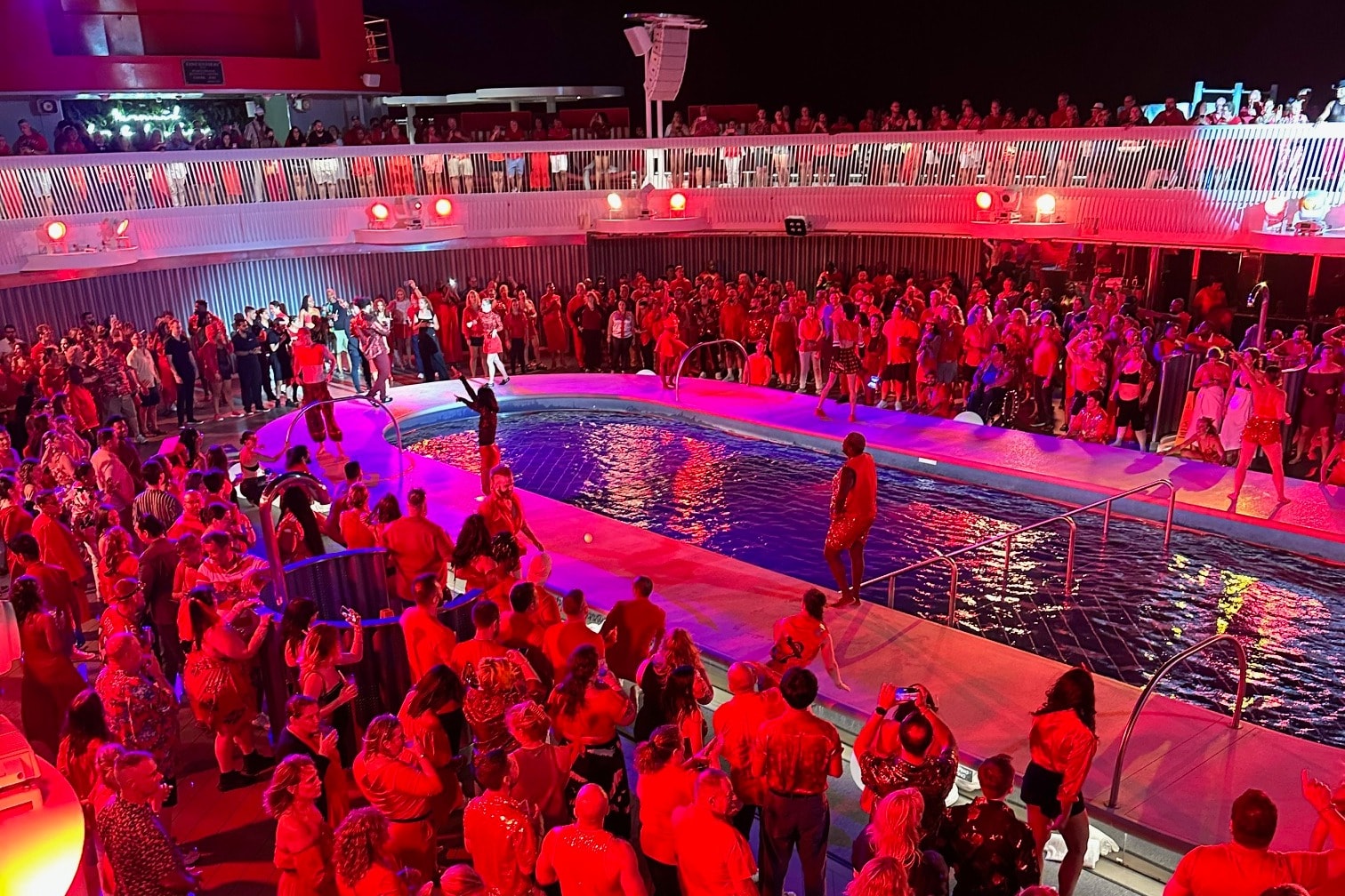 Scarlet Red Party at Virgin Voyages