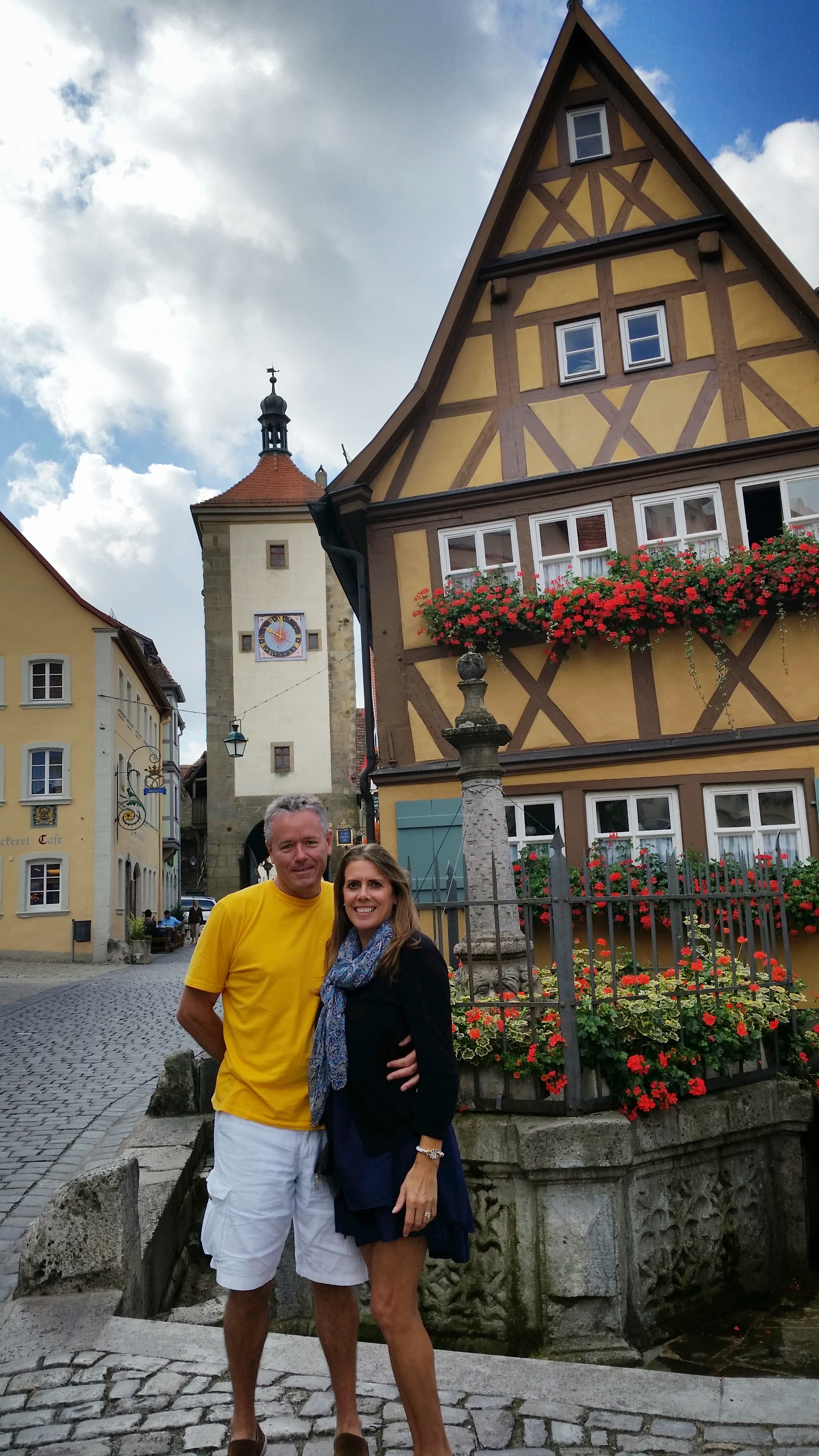 Posing for a photo with partner