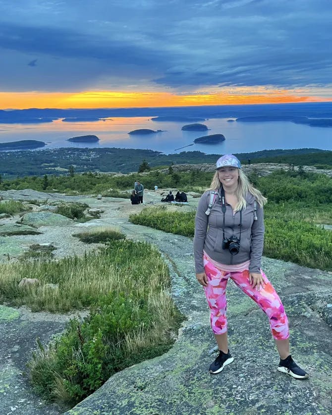 Beautiful view of sunrise in Maine