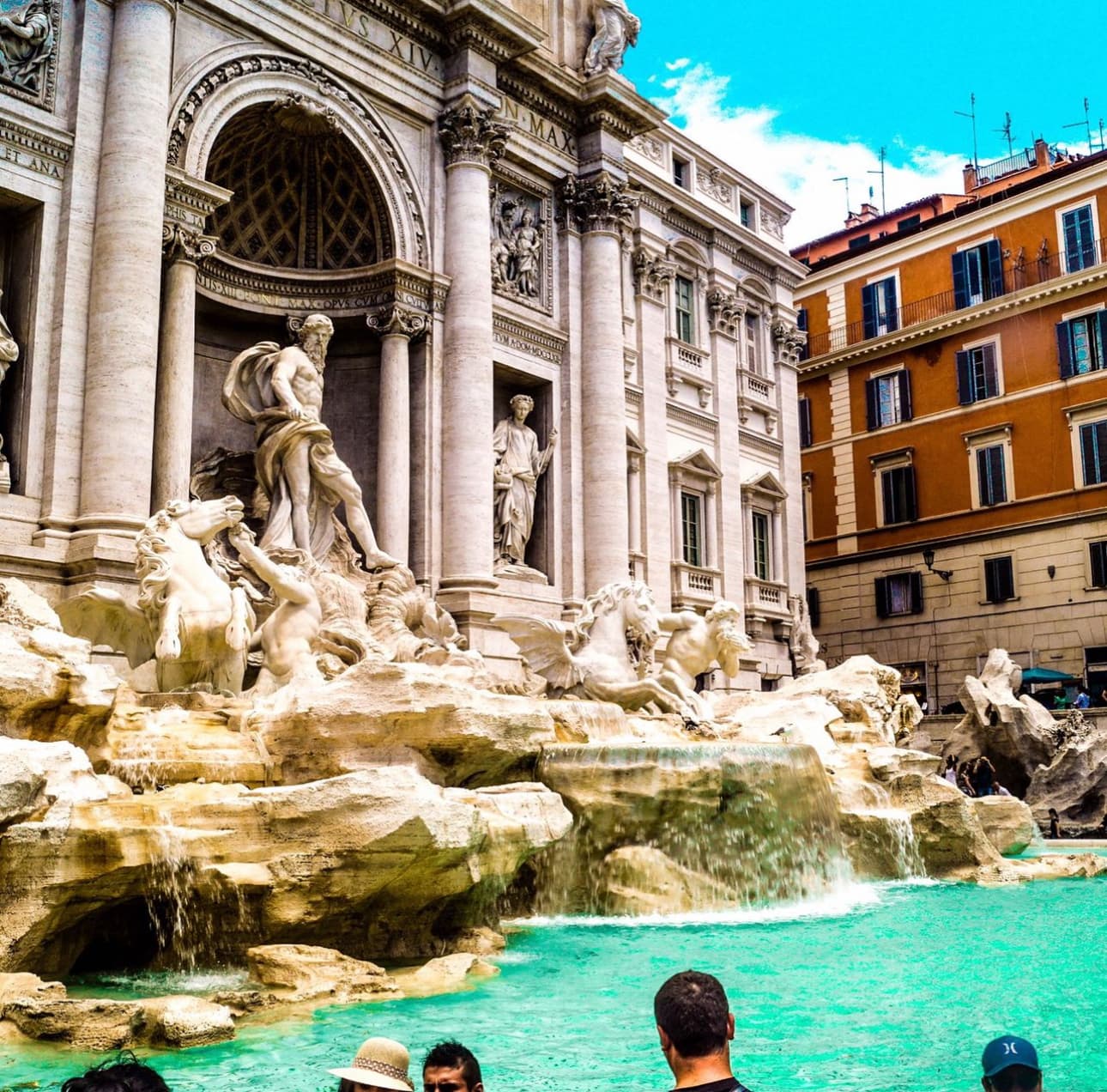 Visiting the Trevi Fountain