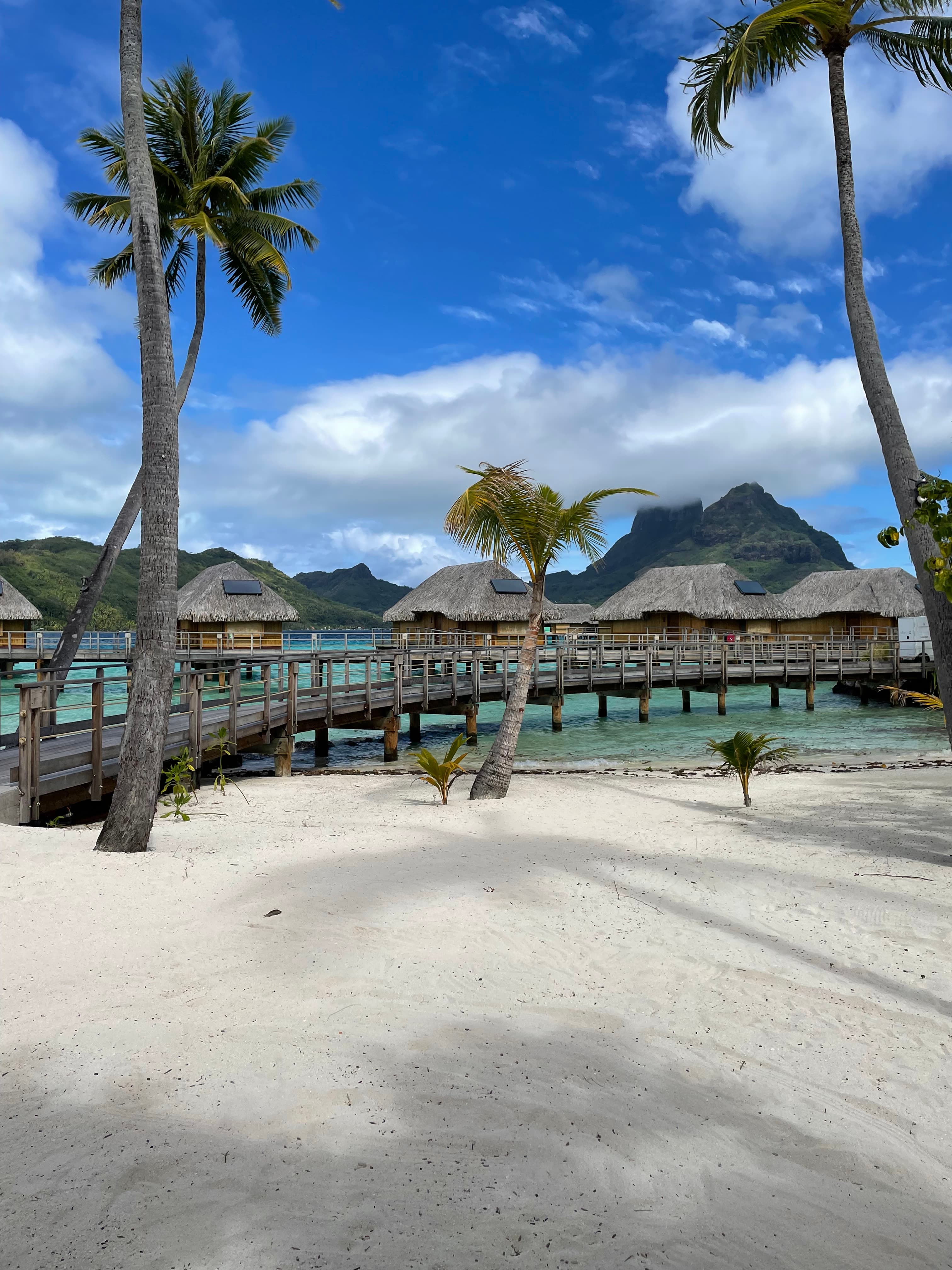 Beautiful view of the water lodges