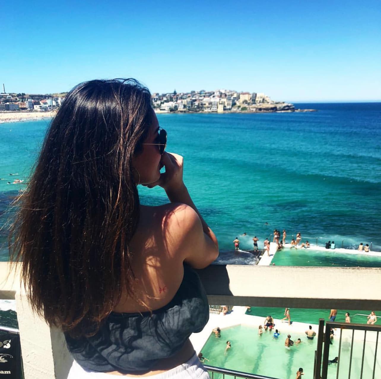 Picture of Grace having beach view