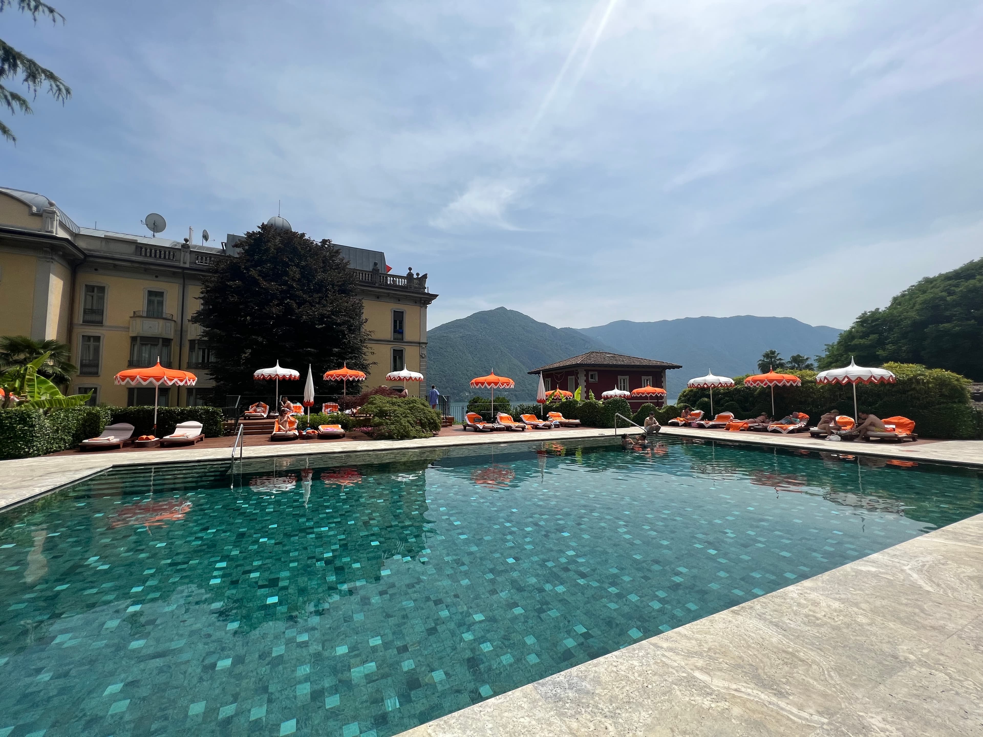Pool with green water
