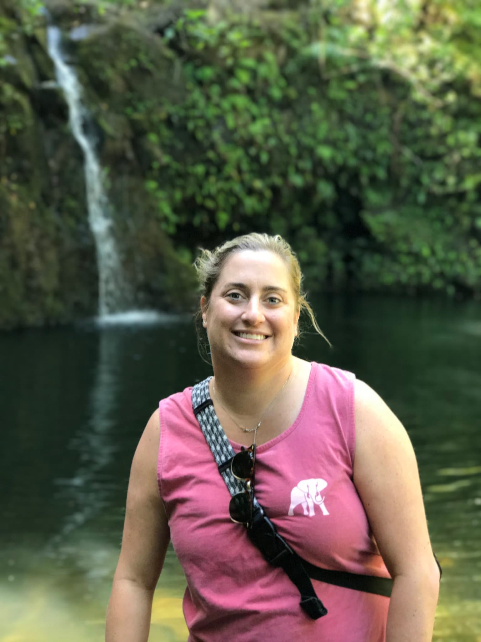 Picture of Leigh near waterfall