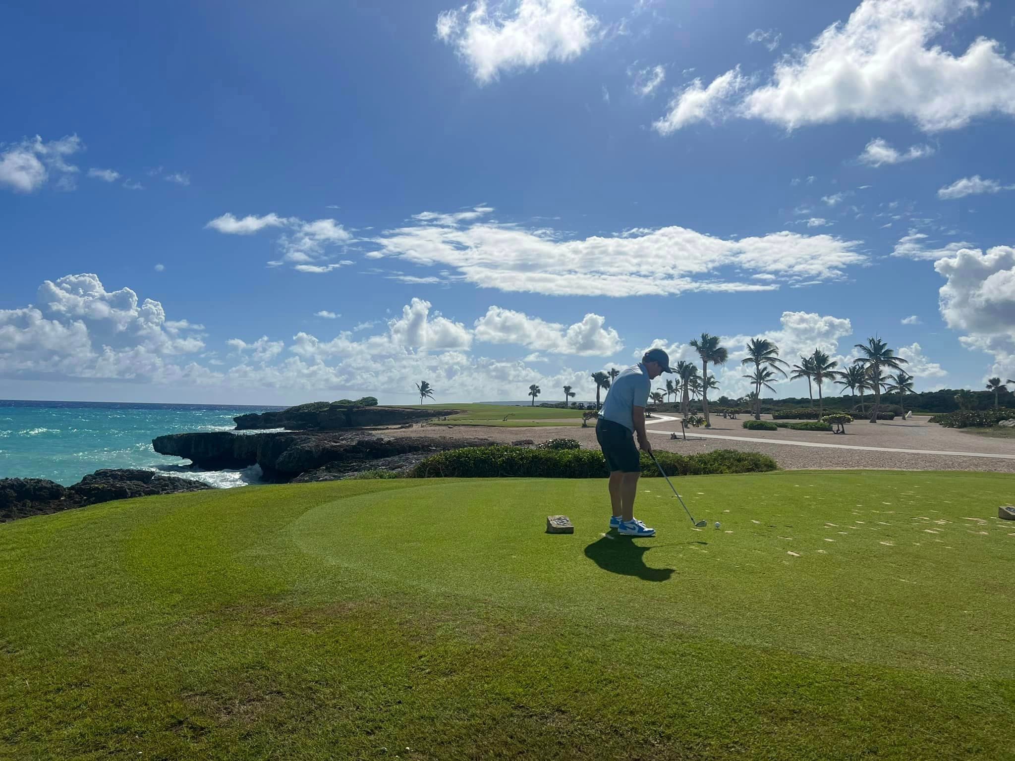 Playing gold on a nice sunny day