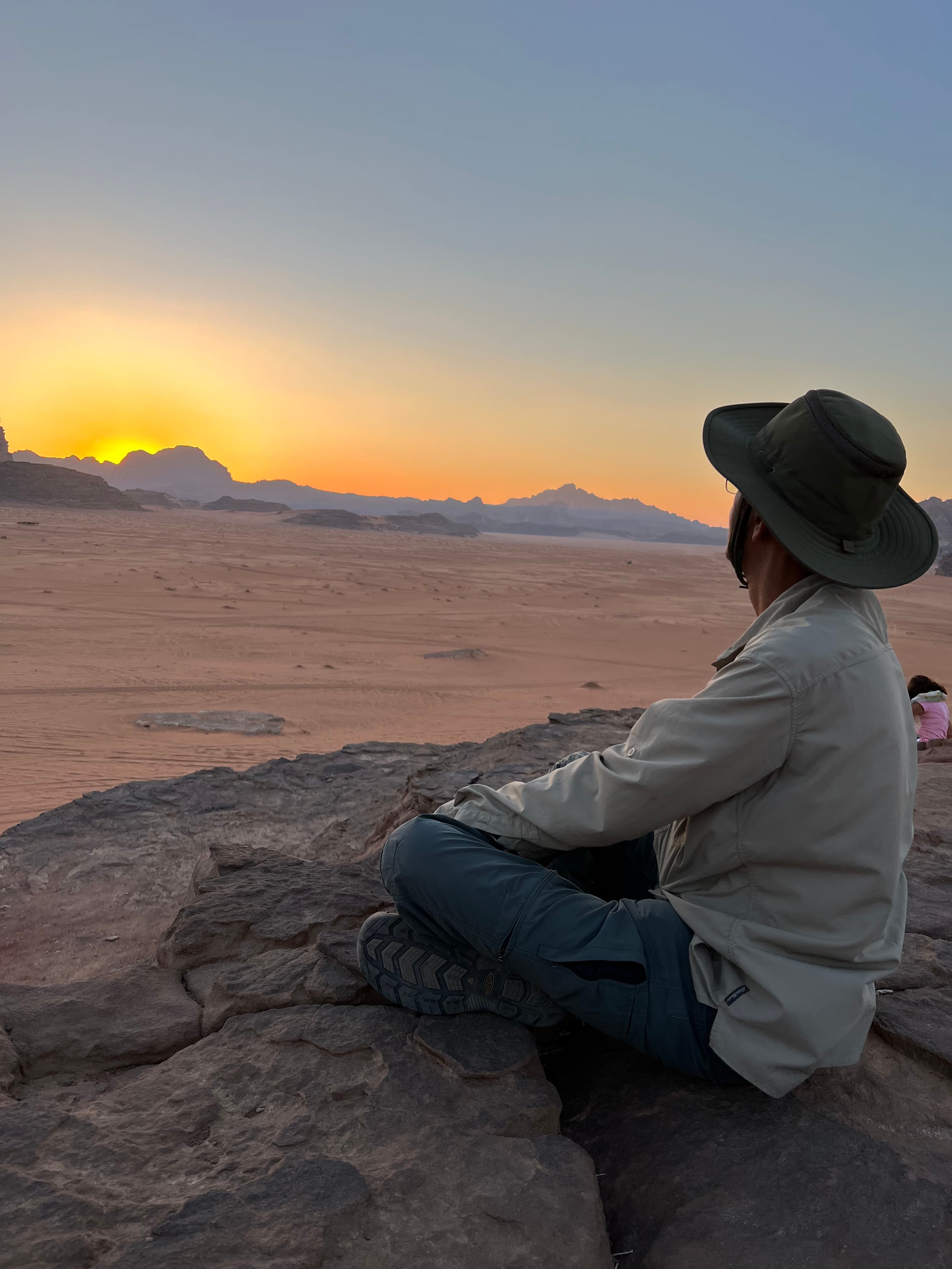 Picture of Arun enjoying sunset