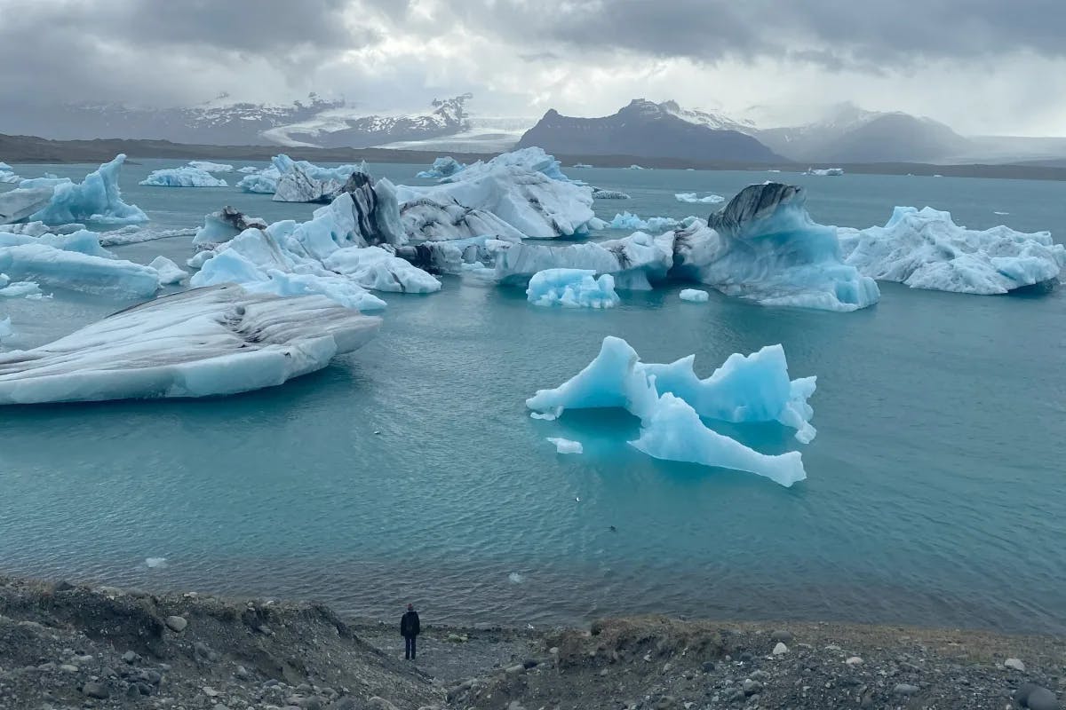 Jökulsárlón is a glacier lagoon in Iceland. 