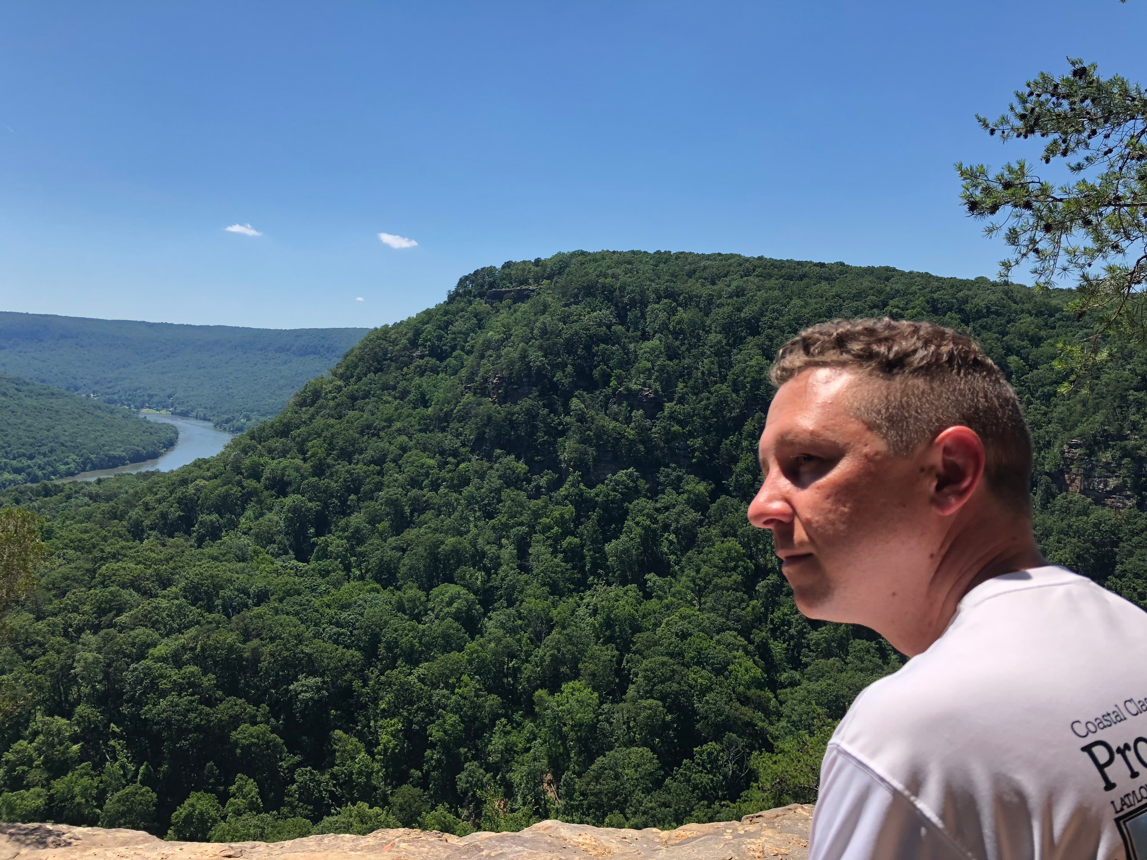 Picture of Chris at Julia Falls Overlook hiking area