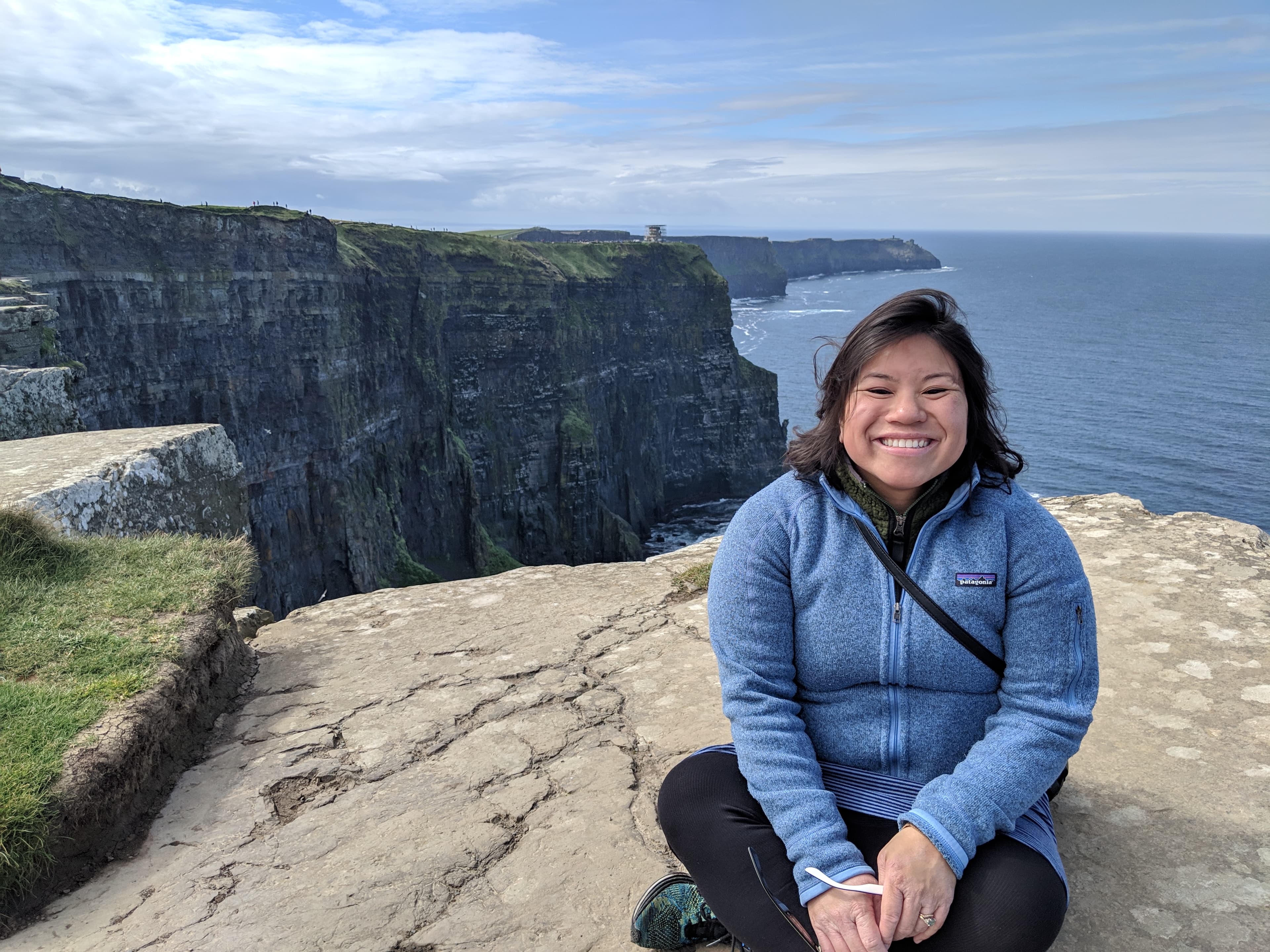 Travel advisor posing on the seaside