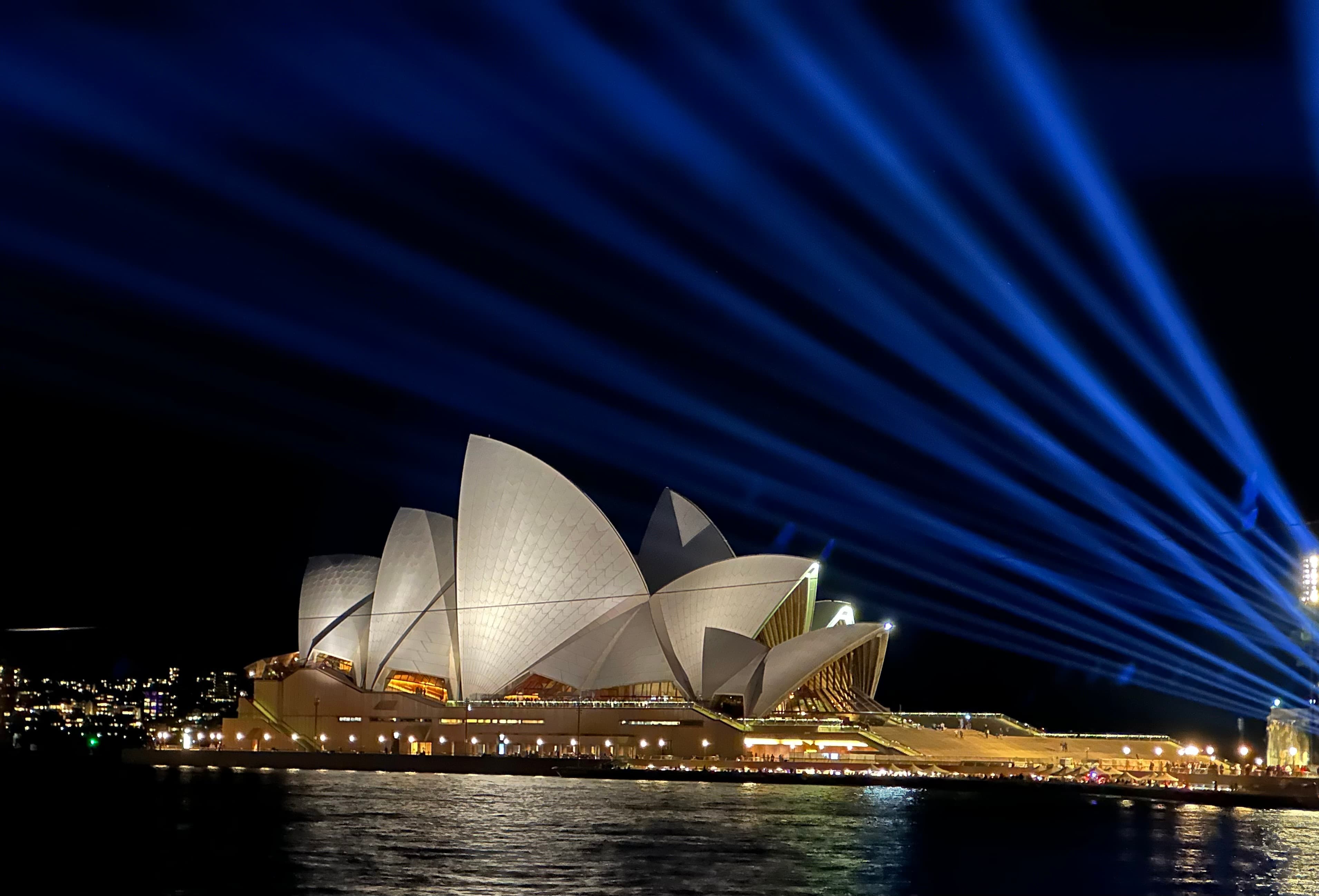 Beautiful shot of Sydney Opera House at night
