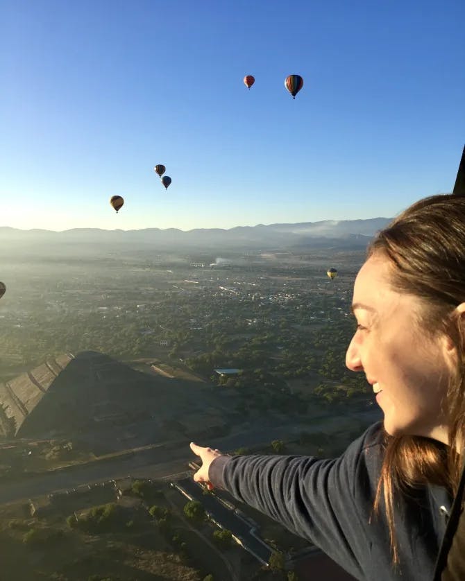 Picture of Jillianne enjoying hot air balloon