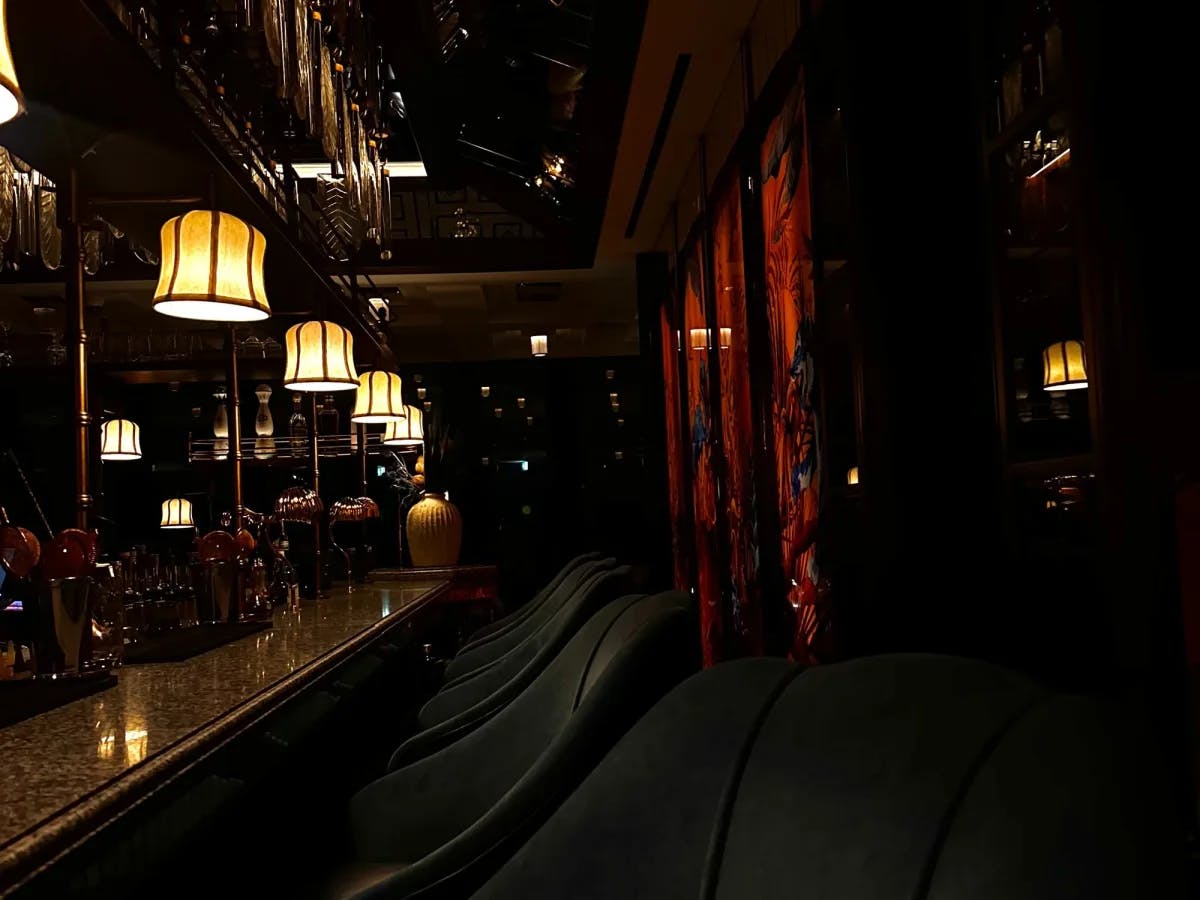 A bar with dark interior. 
