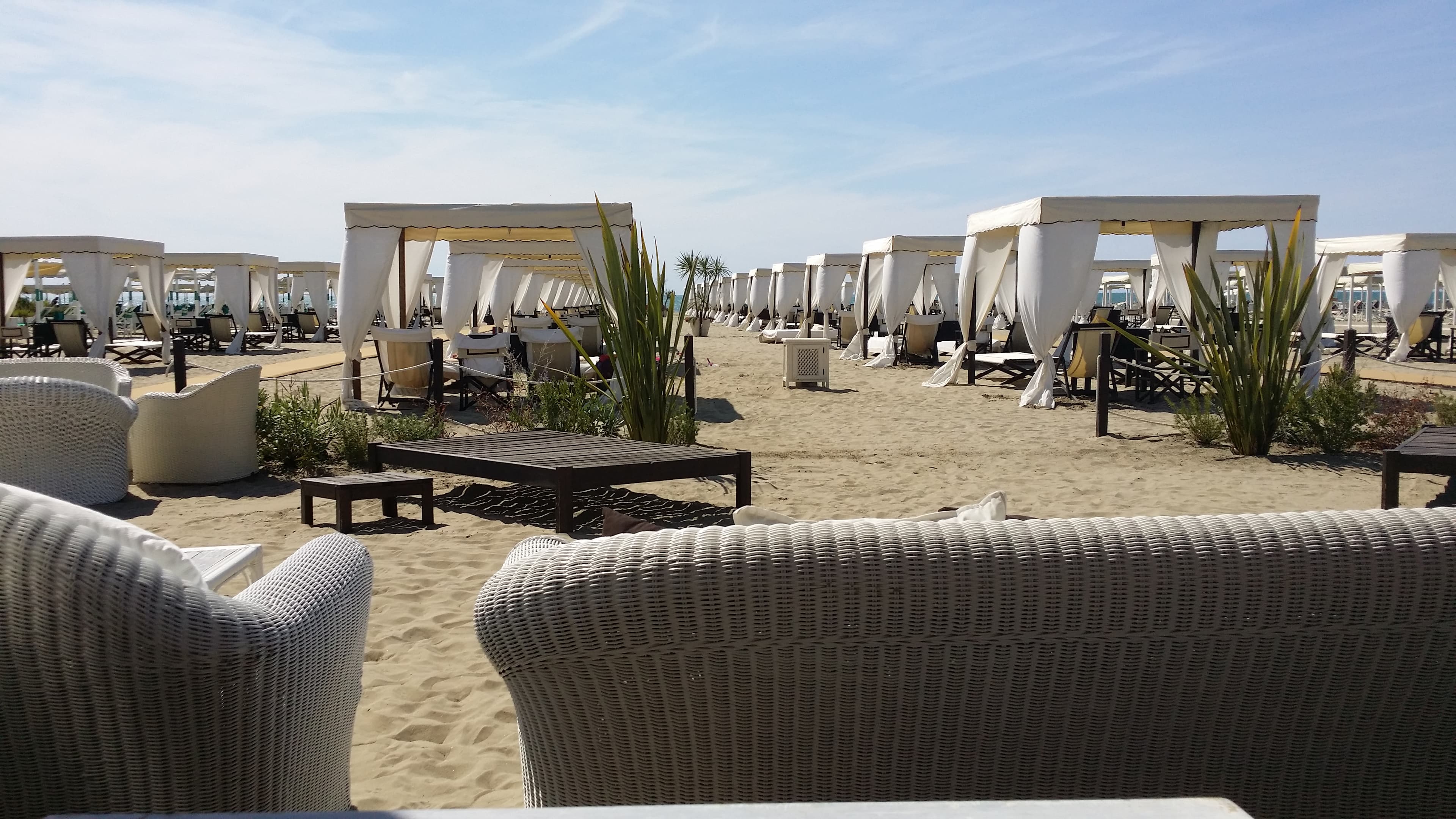 Beautiful beach setup in Italy