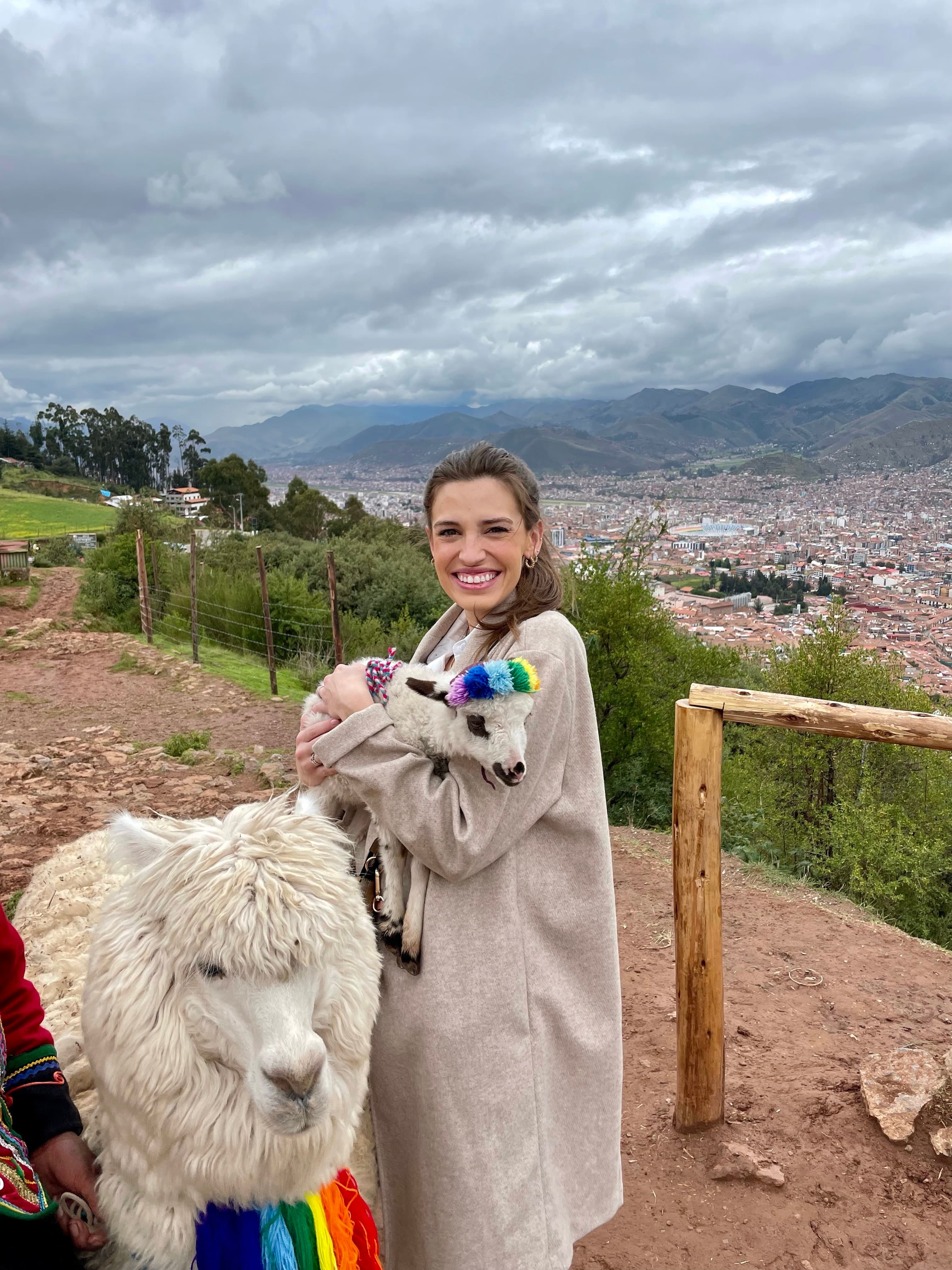 Picture of Lexi with sheep