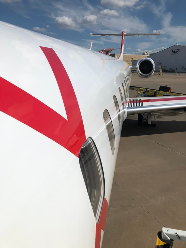 Picture of plane from window.