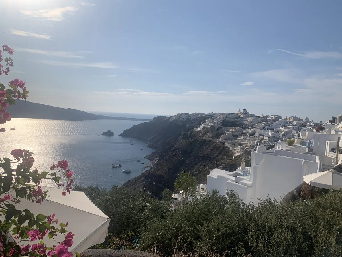 daytime view from Hotel Santorini