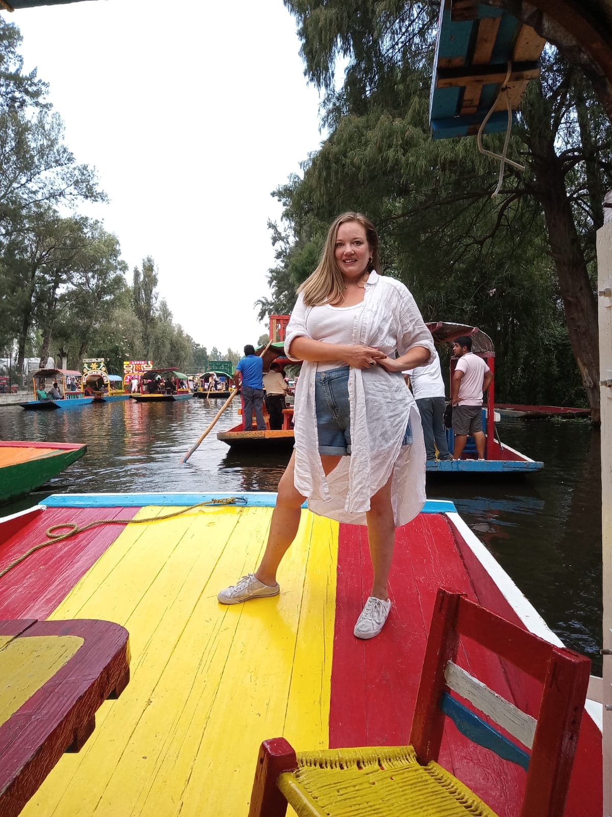Standing on a float