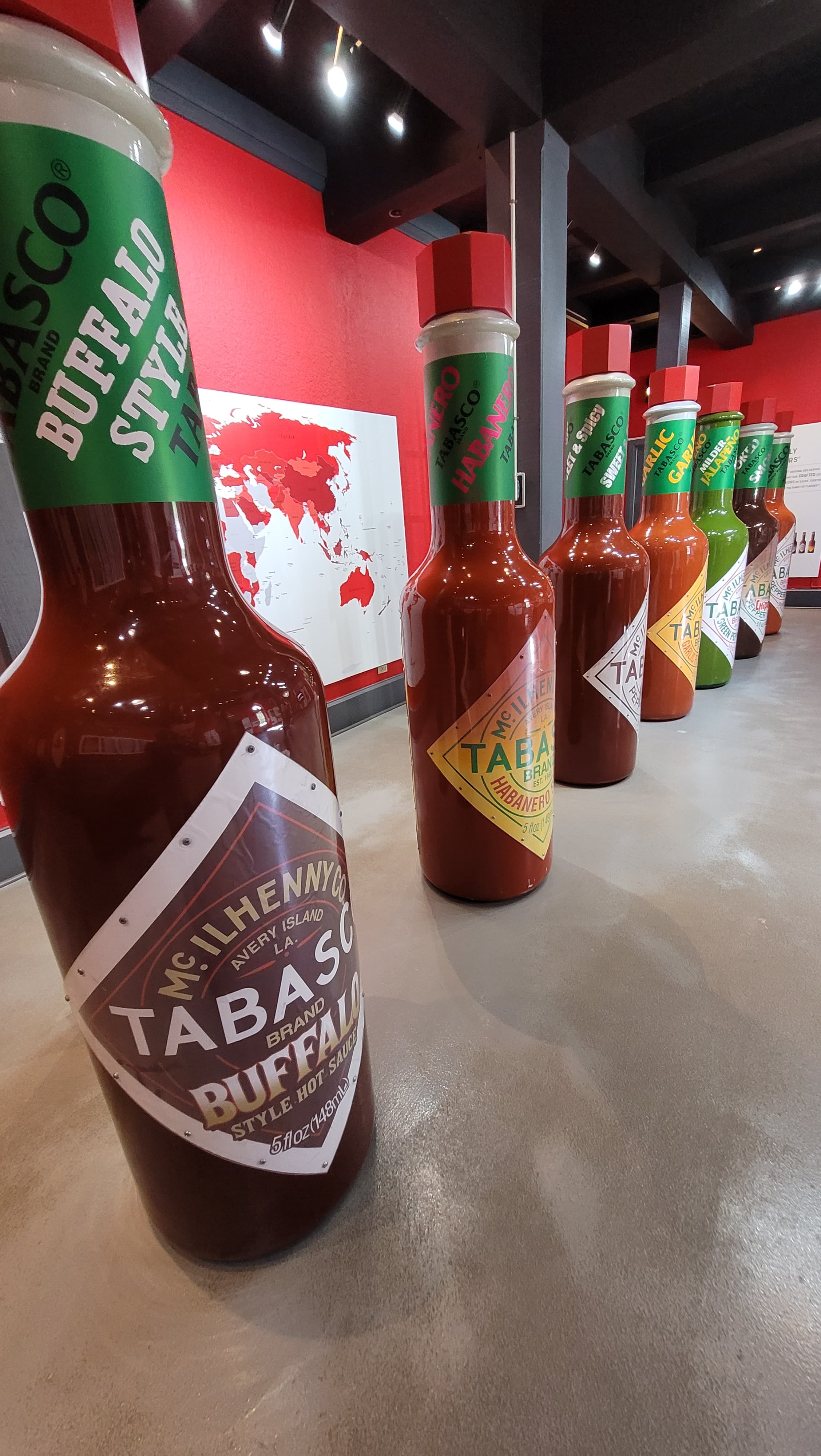 Picture of hot sauce bottles