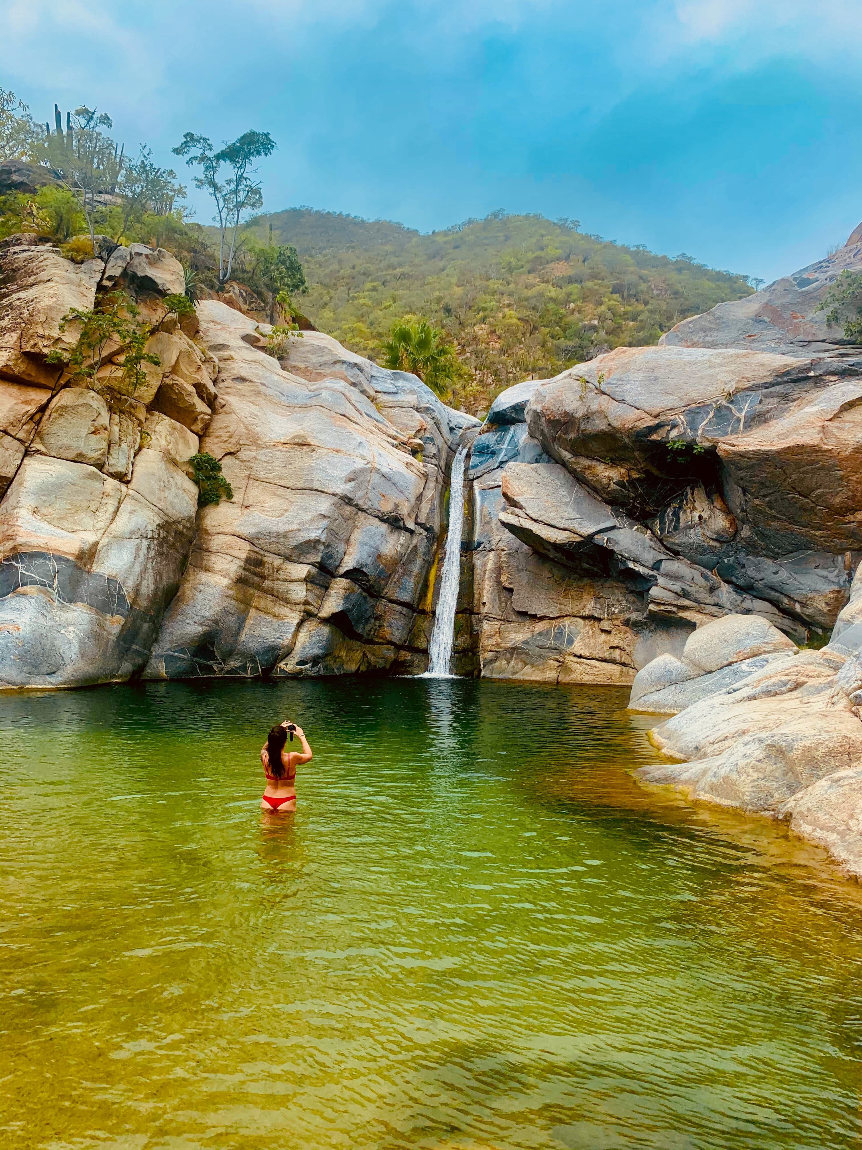 Picture of Jess at Baja waterfall