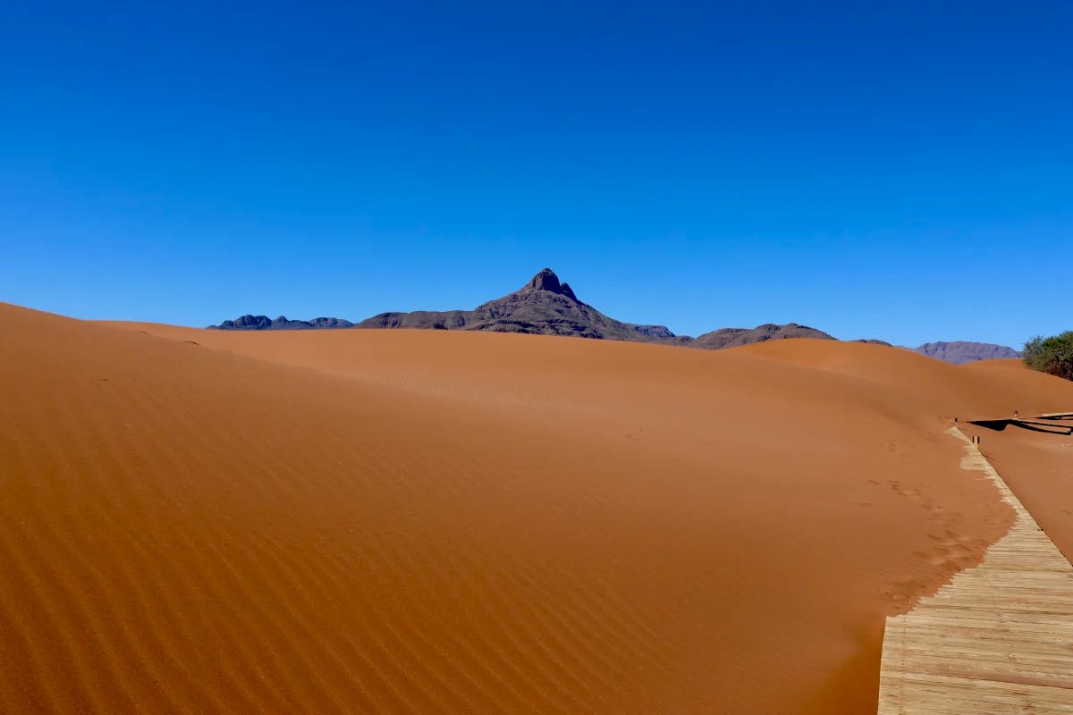 A vast desert during the daytime