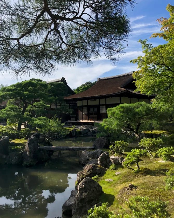 Beautiful shot of Higashiyama Jisho-ji temple