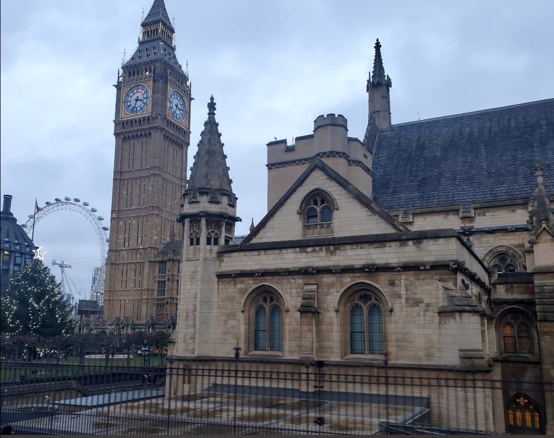 A historical clock building