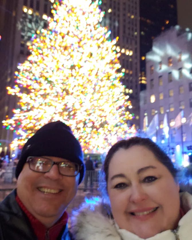 Picture of Patricia at Rockefeller Center