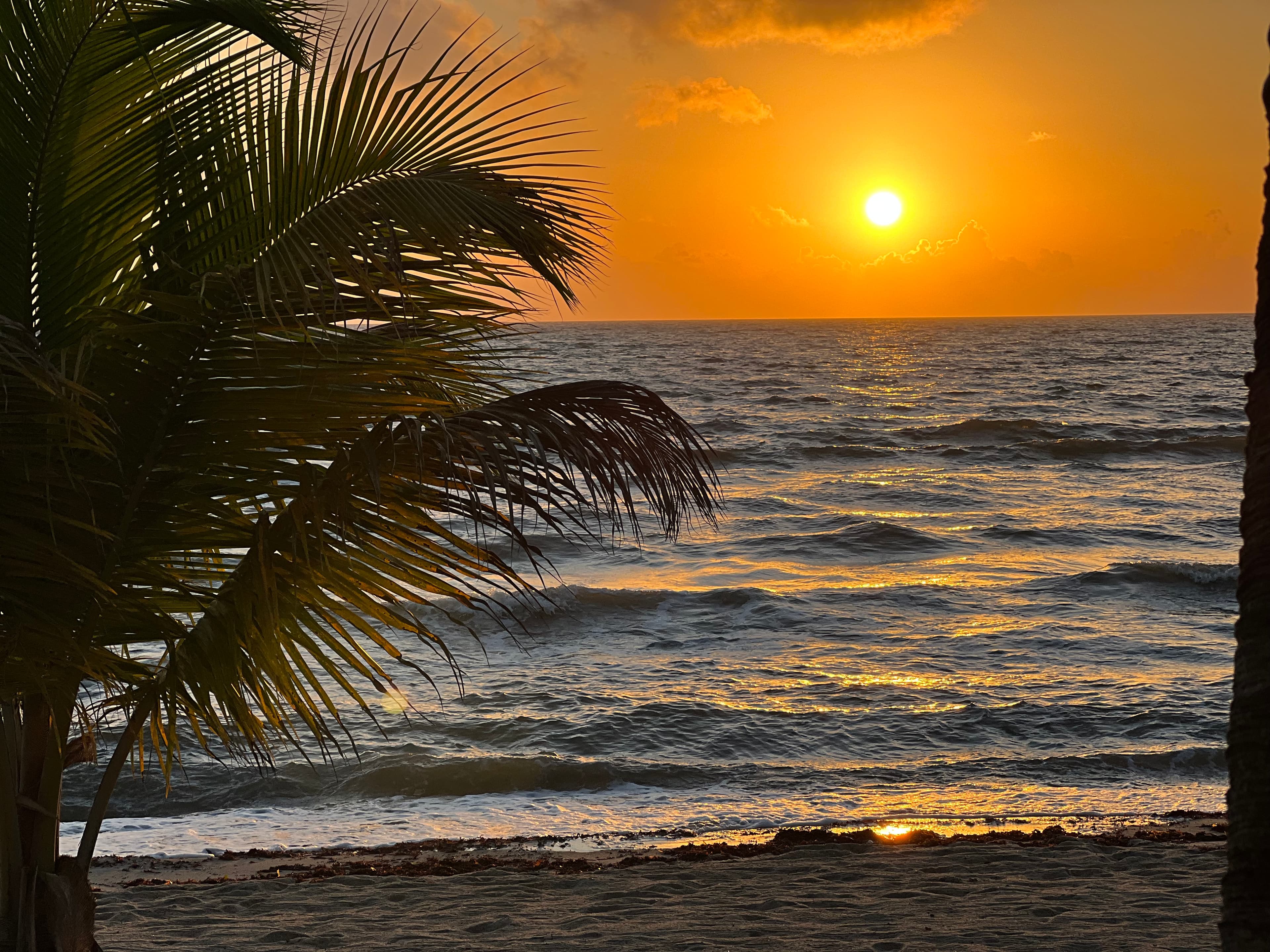 A beautiful view of sunset at beach