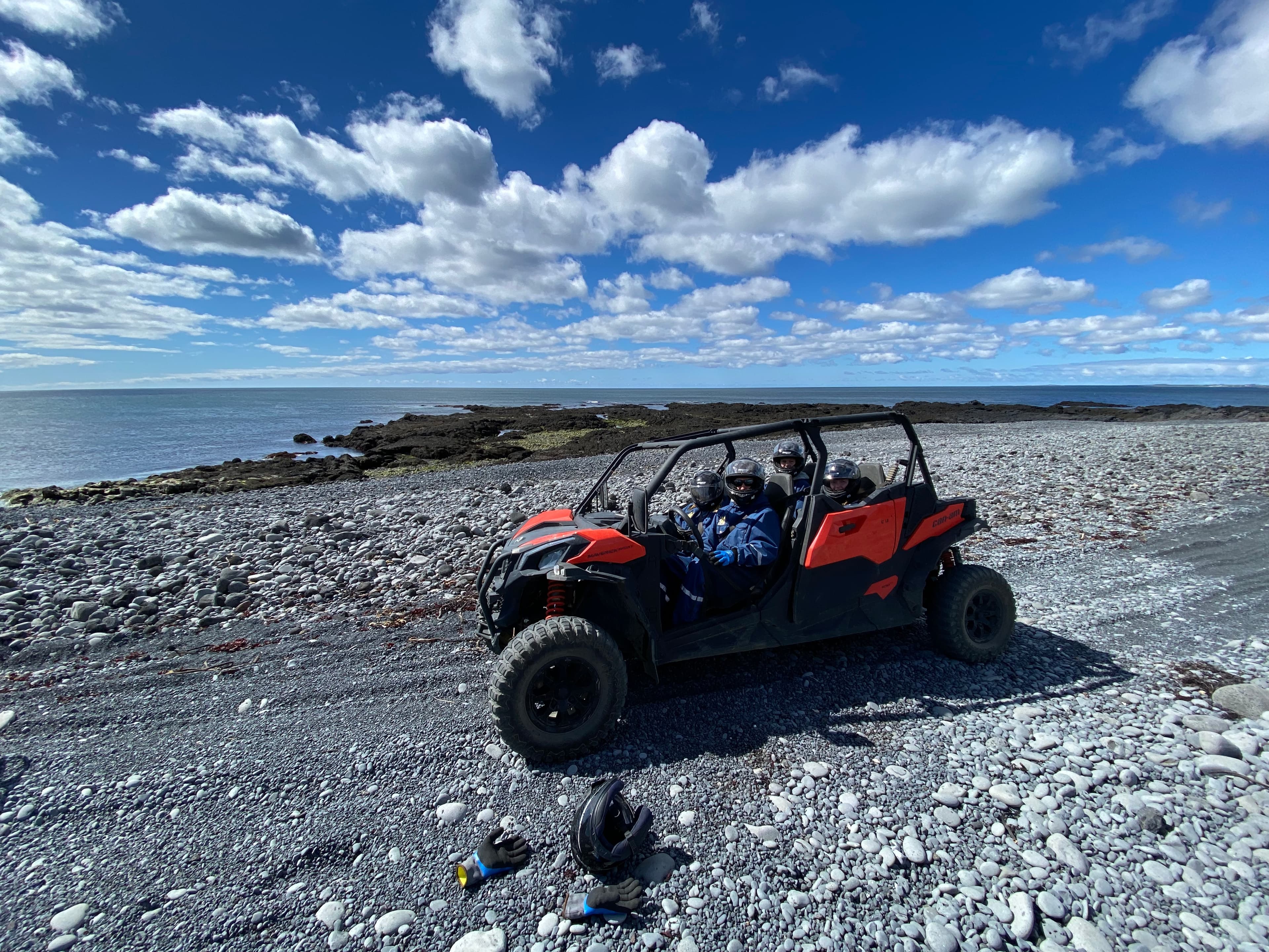 car on beach